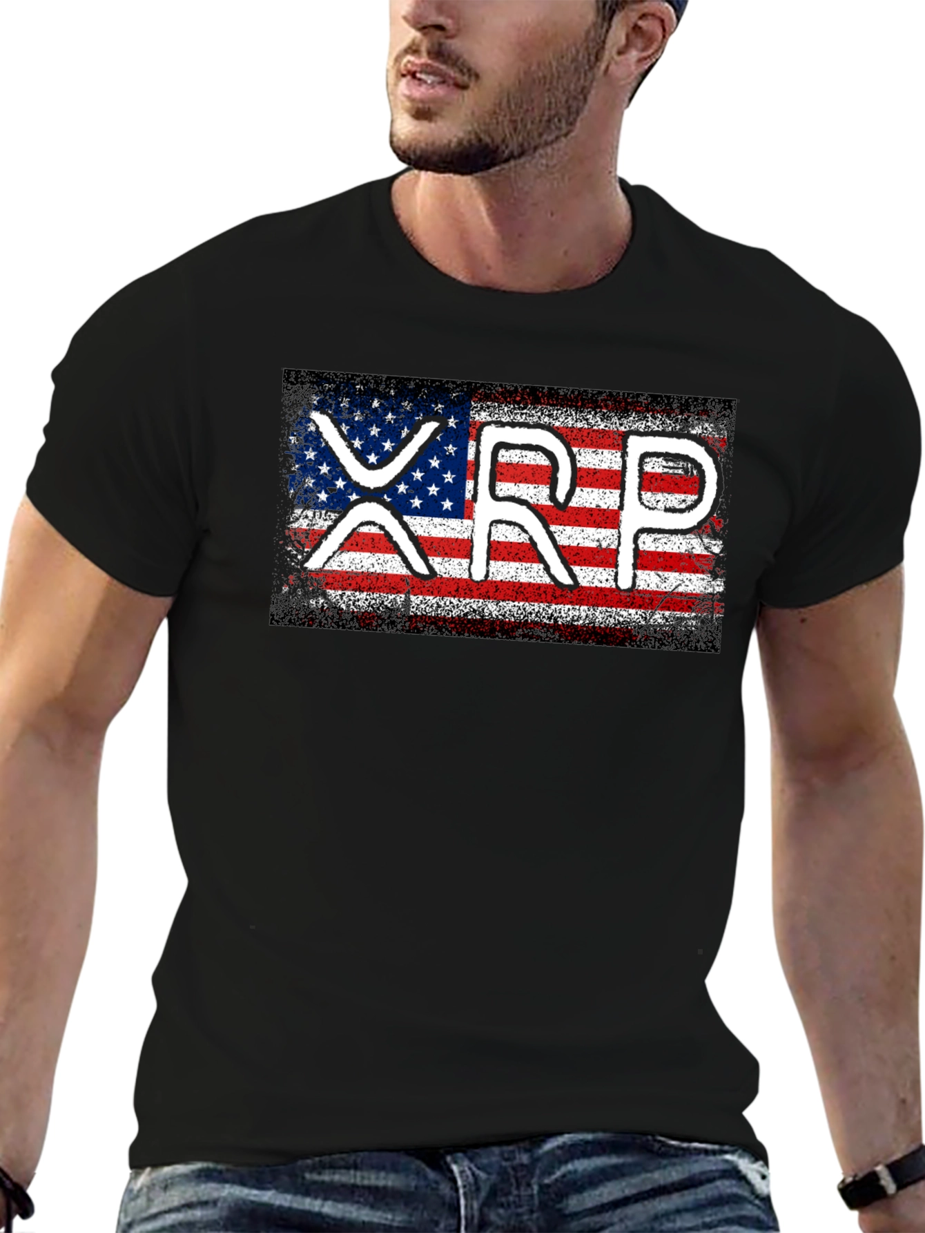 XRP American Flag Graphic T-Shirt
