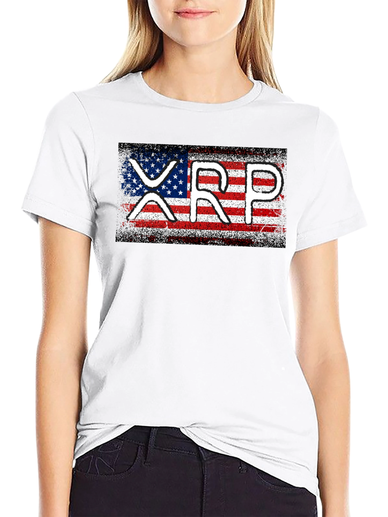 XRP American Flag Graphic T-Shirt