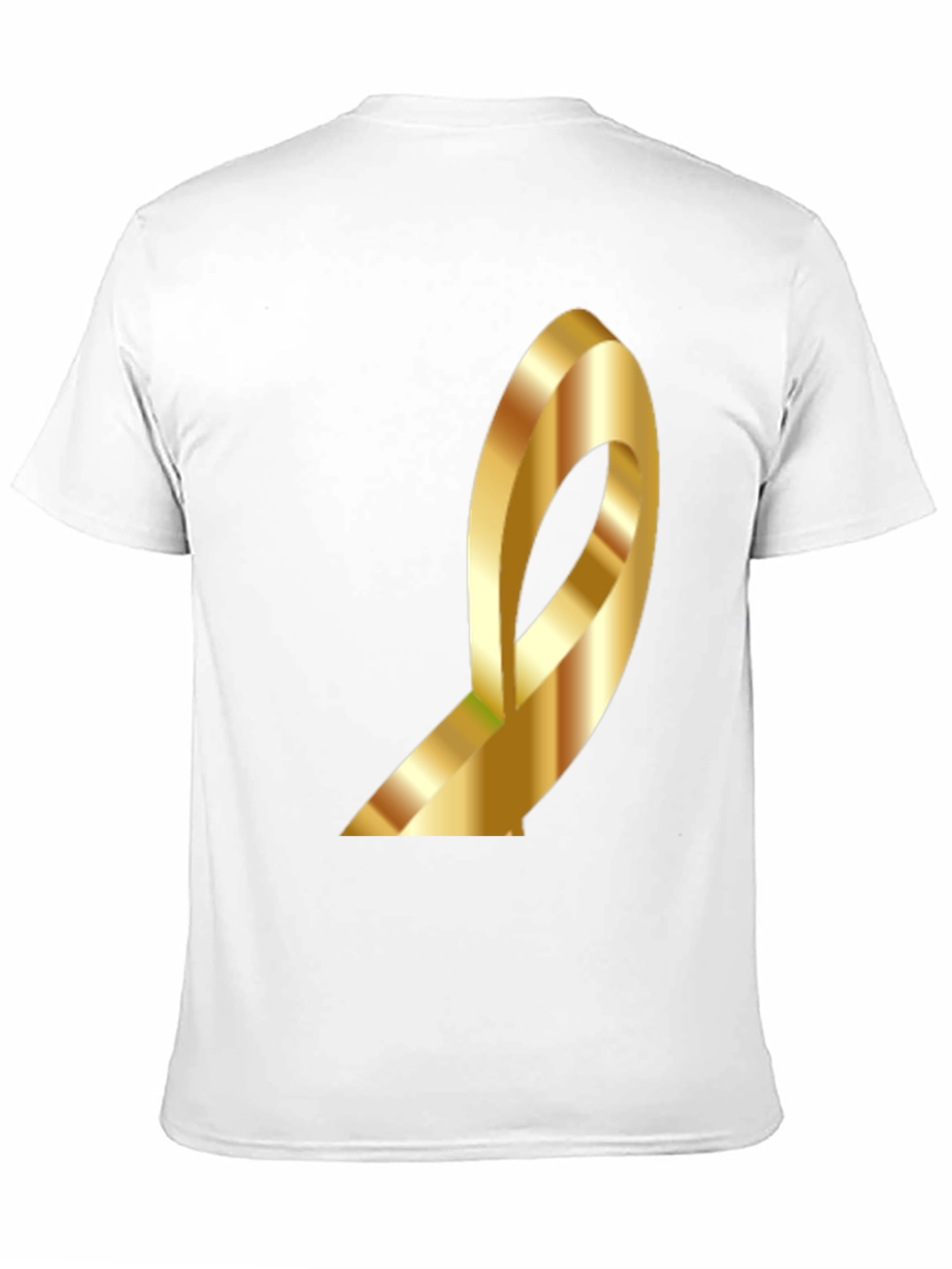 Golden Loop Graphic Tee - Modern Abstract Design