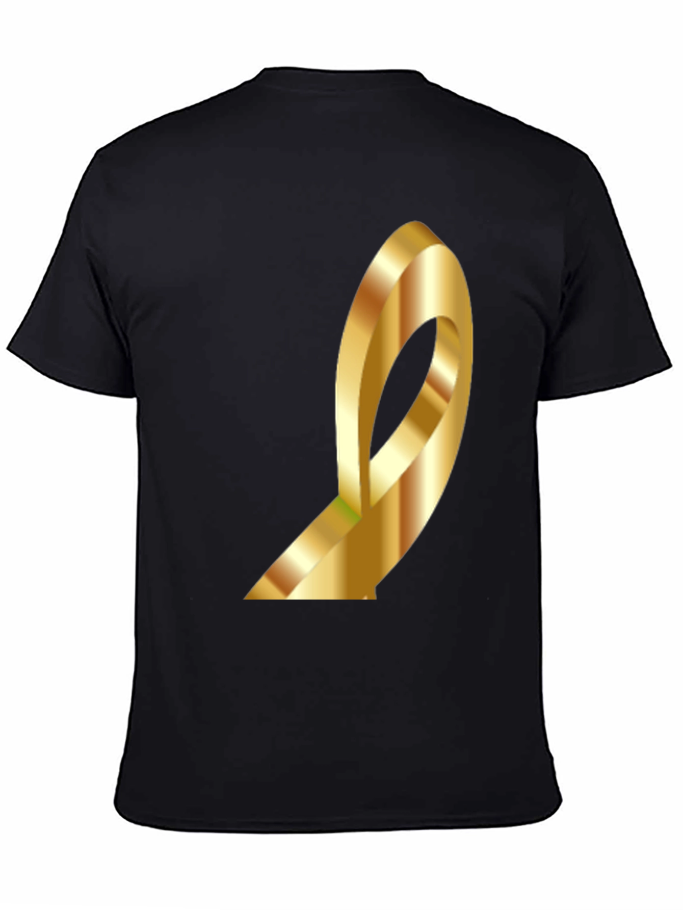 Golden Loop Graphic Tee - Modern Abstract Design