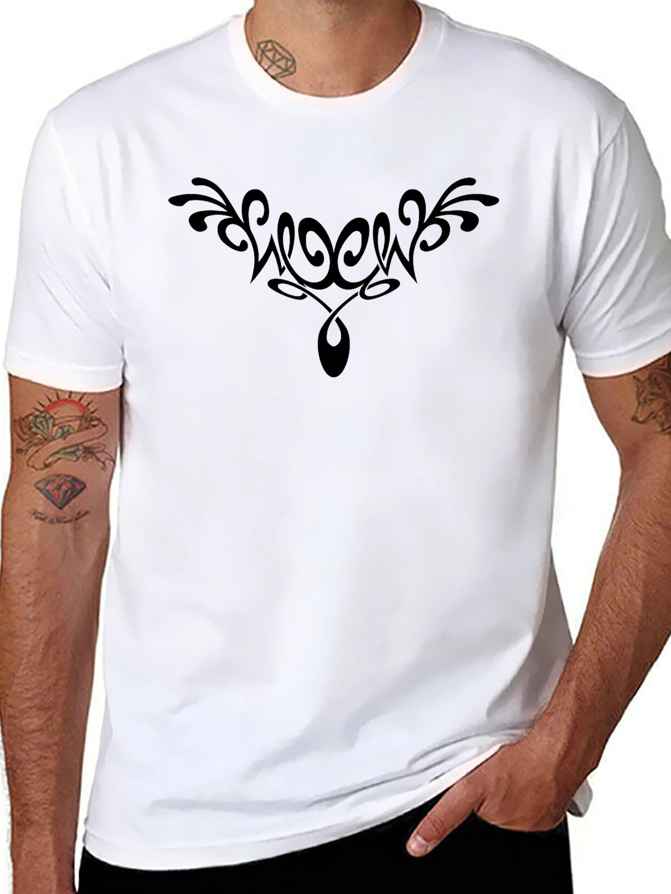 Black Tribal Graphic T-Shirt