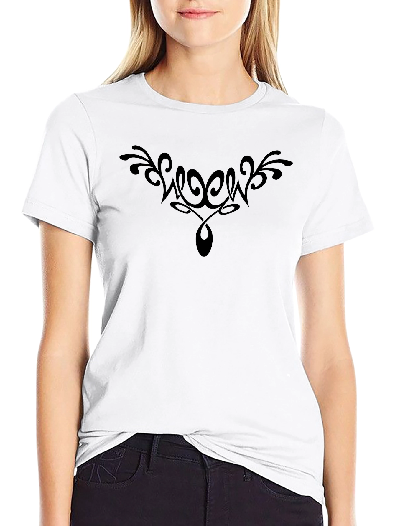Black Tribal Graphic T-Shirt