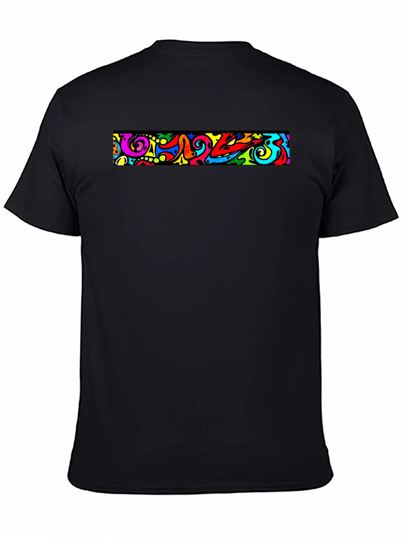 Bold Graphic Print Black T-Shirt