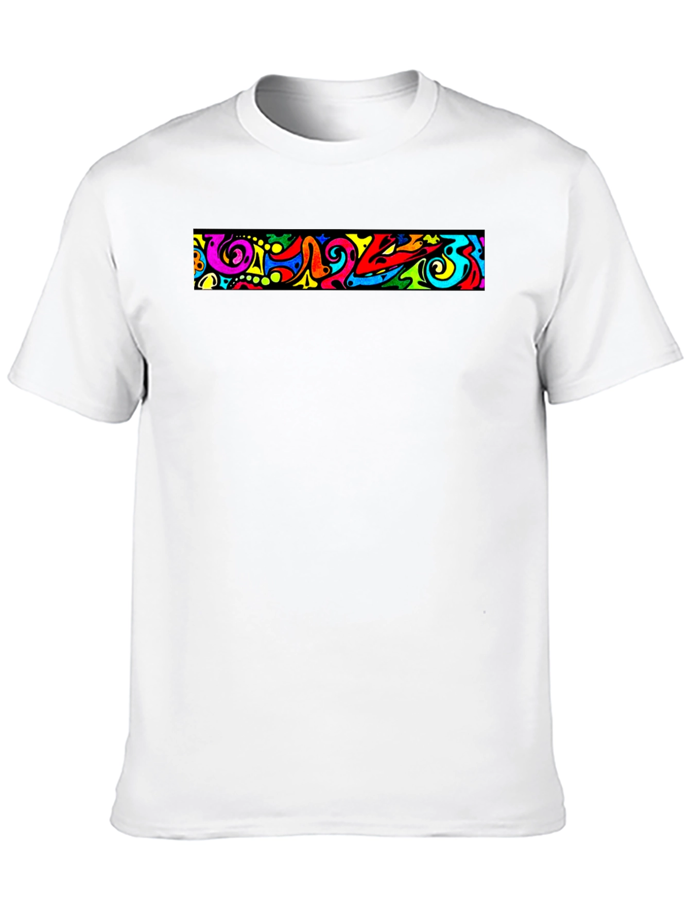 Bold Graphic Print Black T-Shirt