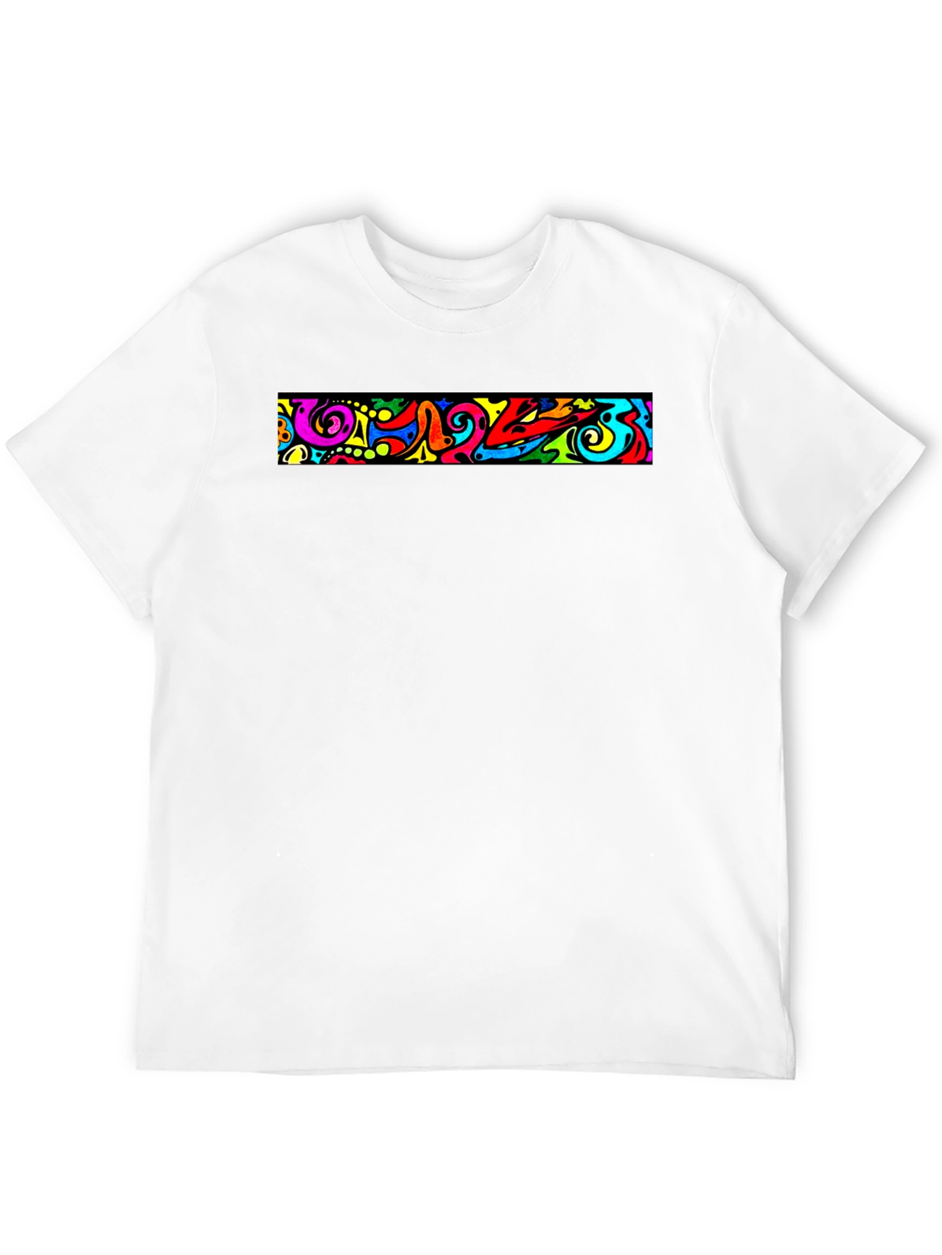 Bold Graphic Print Black T-Shirt