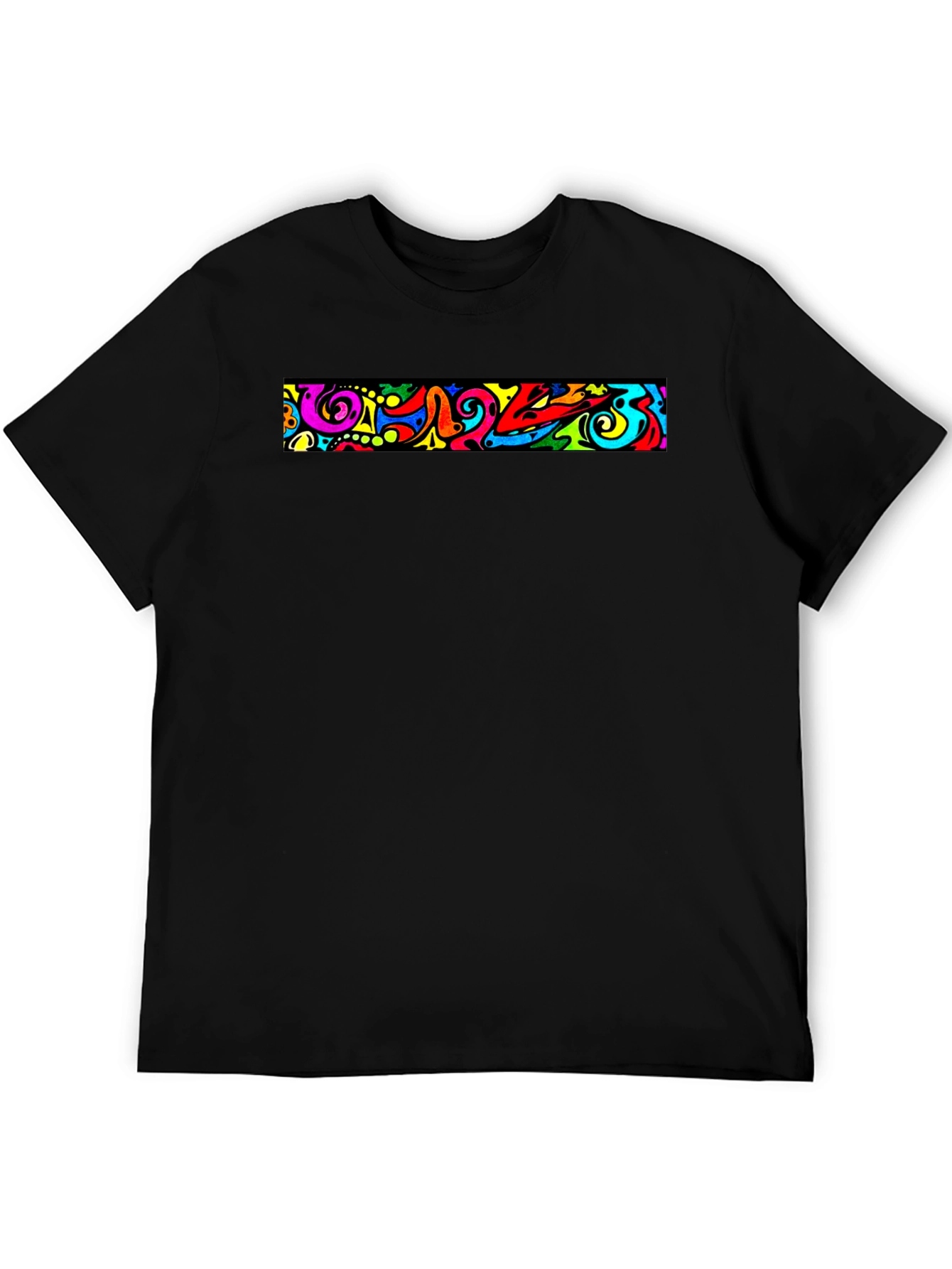 Bold Graphic Print Black T-Shirt