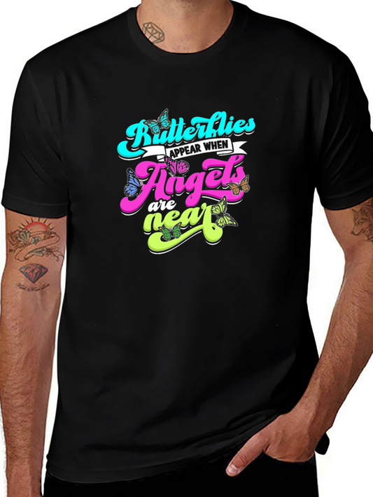 Butterflies Angels T-Shirt - Black