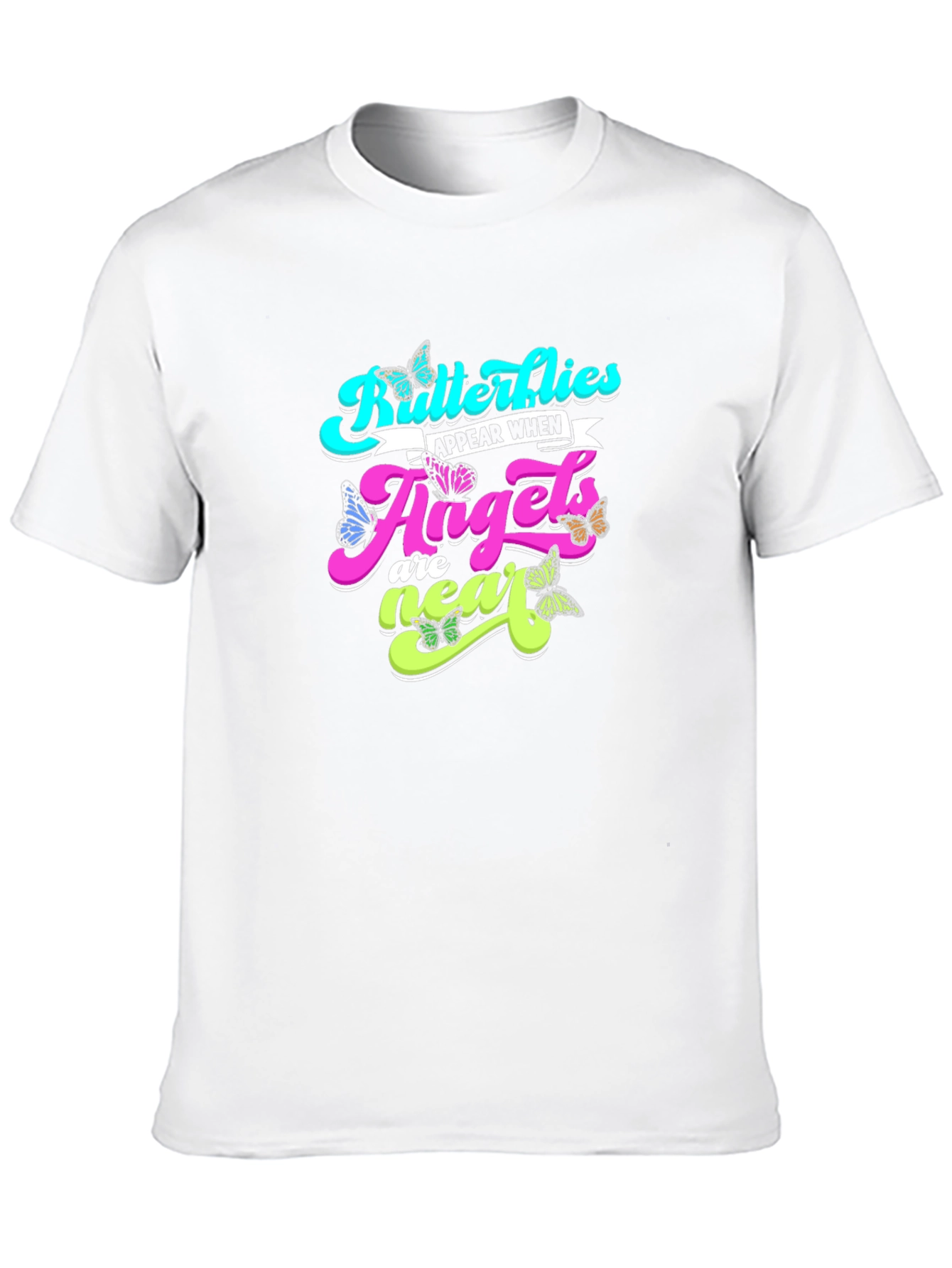 Butterflies Angels T-Shirt - Black