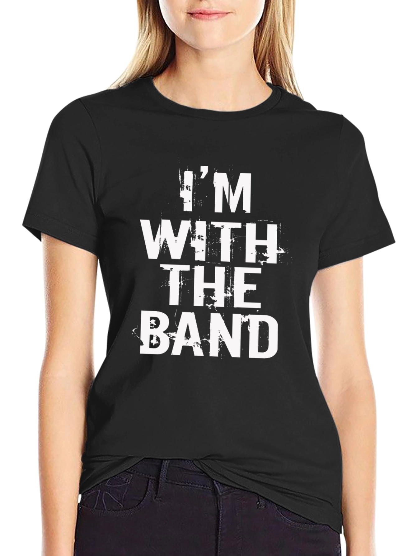Im With The Band Tee - Distressed Graphic Print