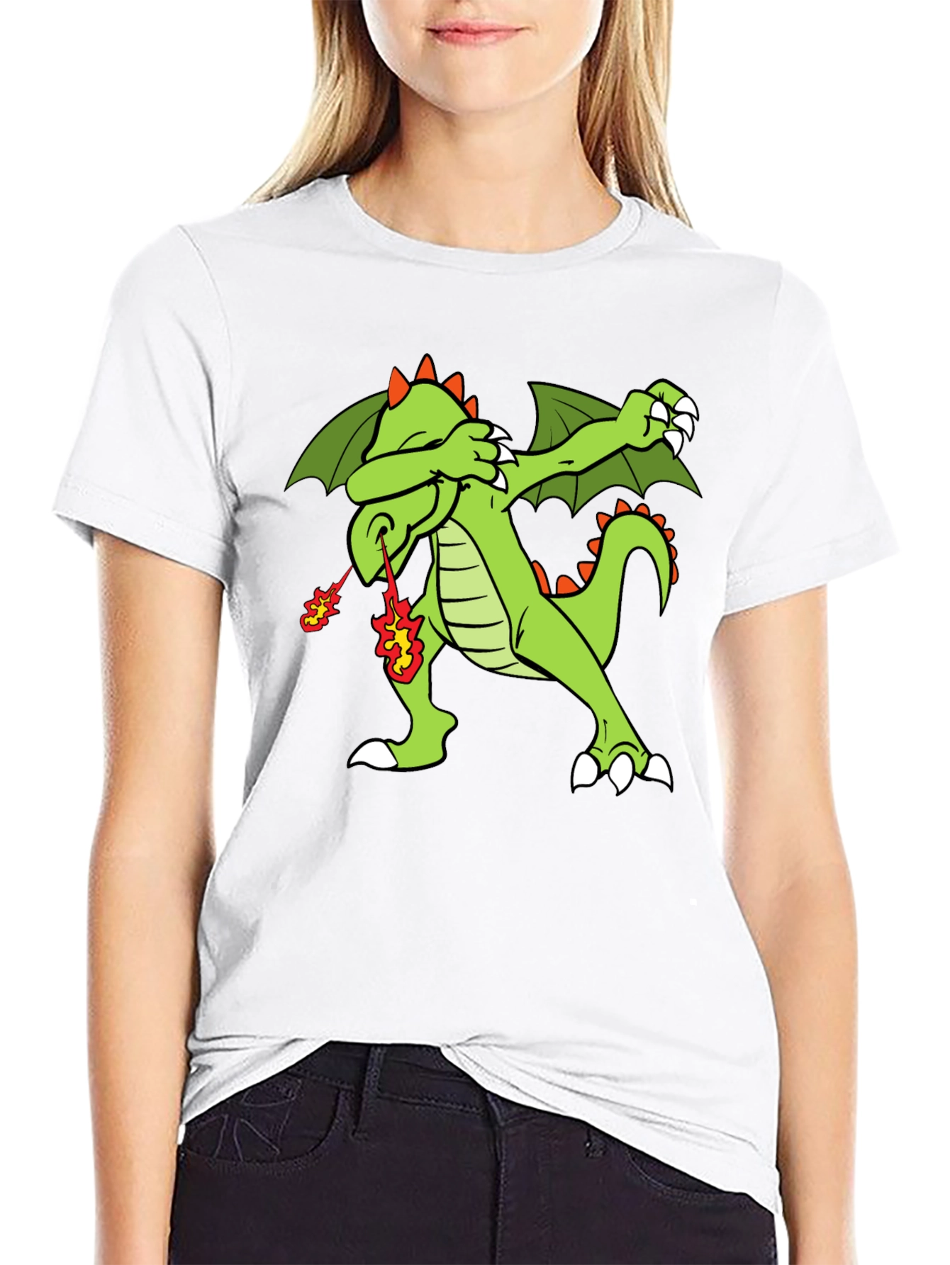 Dabbing Dragon T-Shirt - Fire Breathing Dab Tee