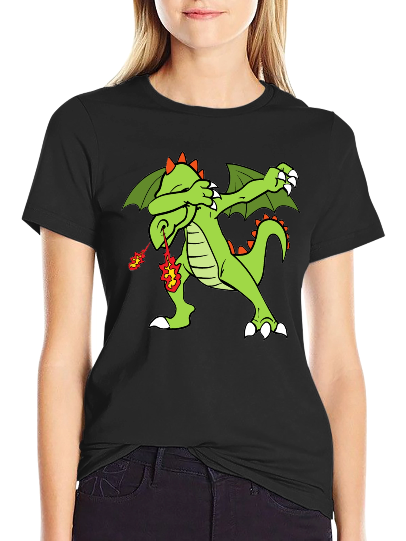 Dabbing Dragon T-Shirt - Fire Breathing Dab Tee
