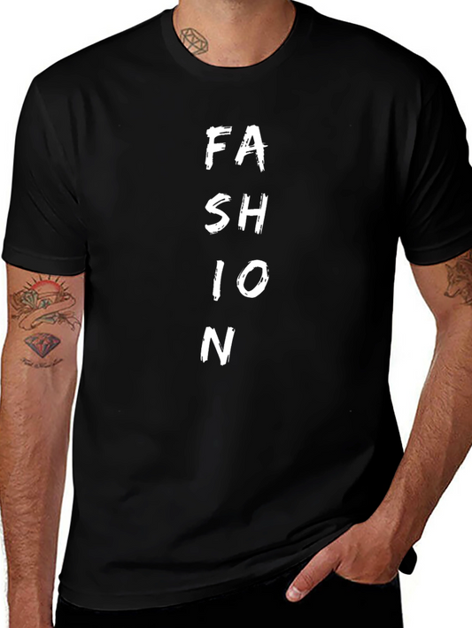 Fashion Graphic Print Black Tee