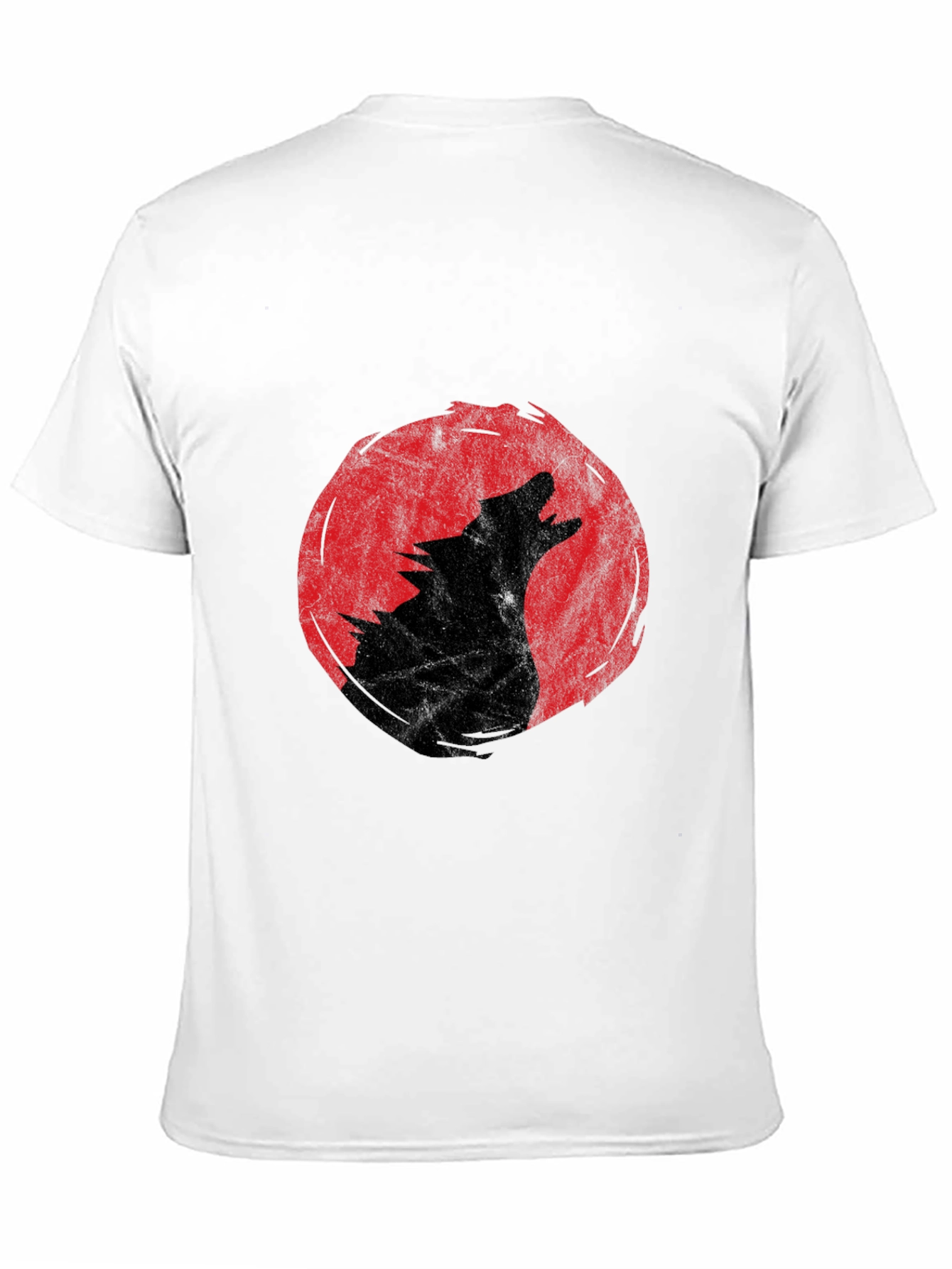 Wolf Howling Moon T-Shirt - Black Graphic Tee