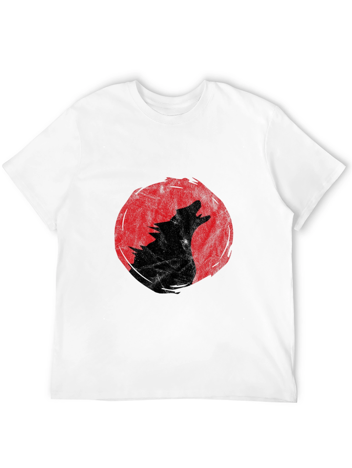 Wolf Howling Moon T-Shirt - Black Graphic Tee