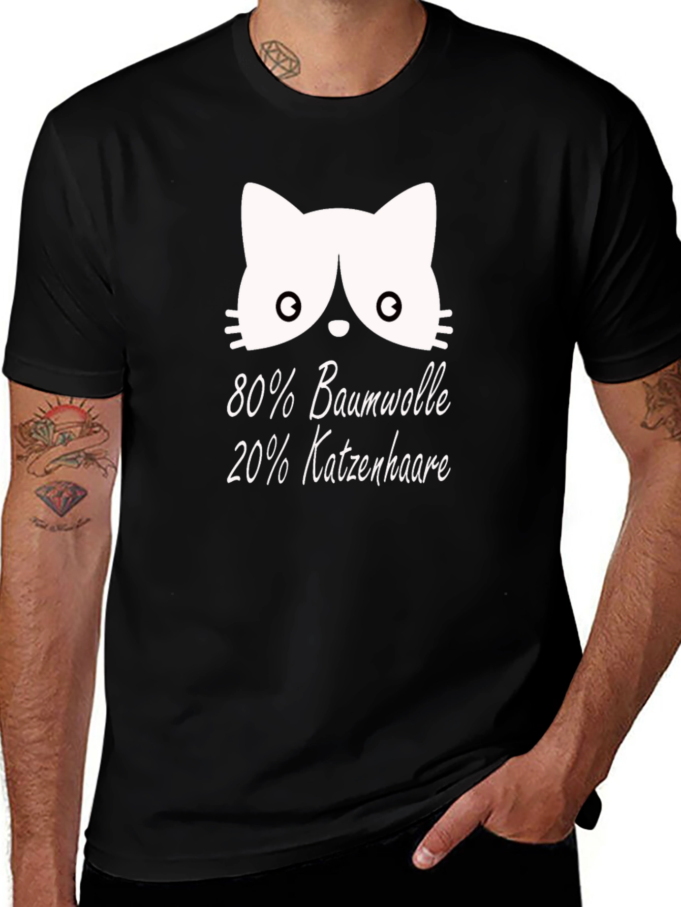 Cat Hair T-Shirt - Cotton Blend Novelty Tee