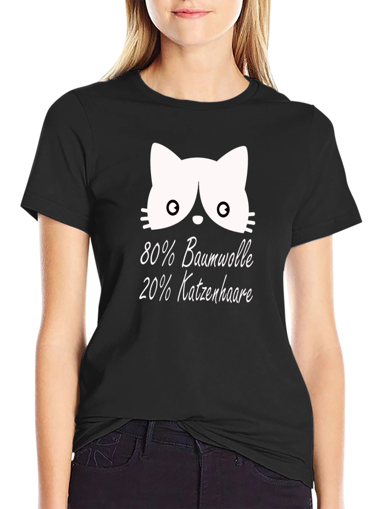 Cat Hair T-Shirt - Cotton Blend Novelty Tee