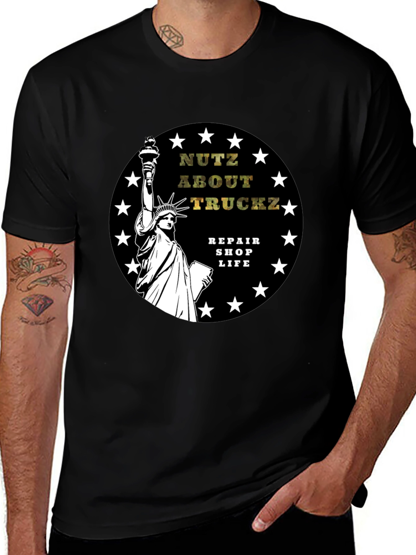Nutz About Truckz Black Graphic T-Shirt