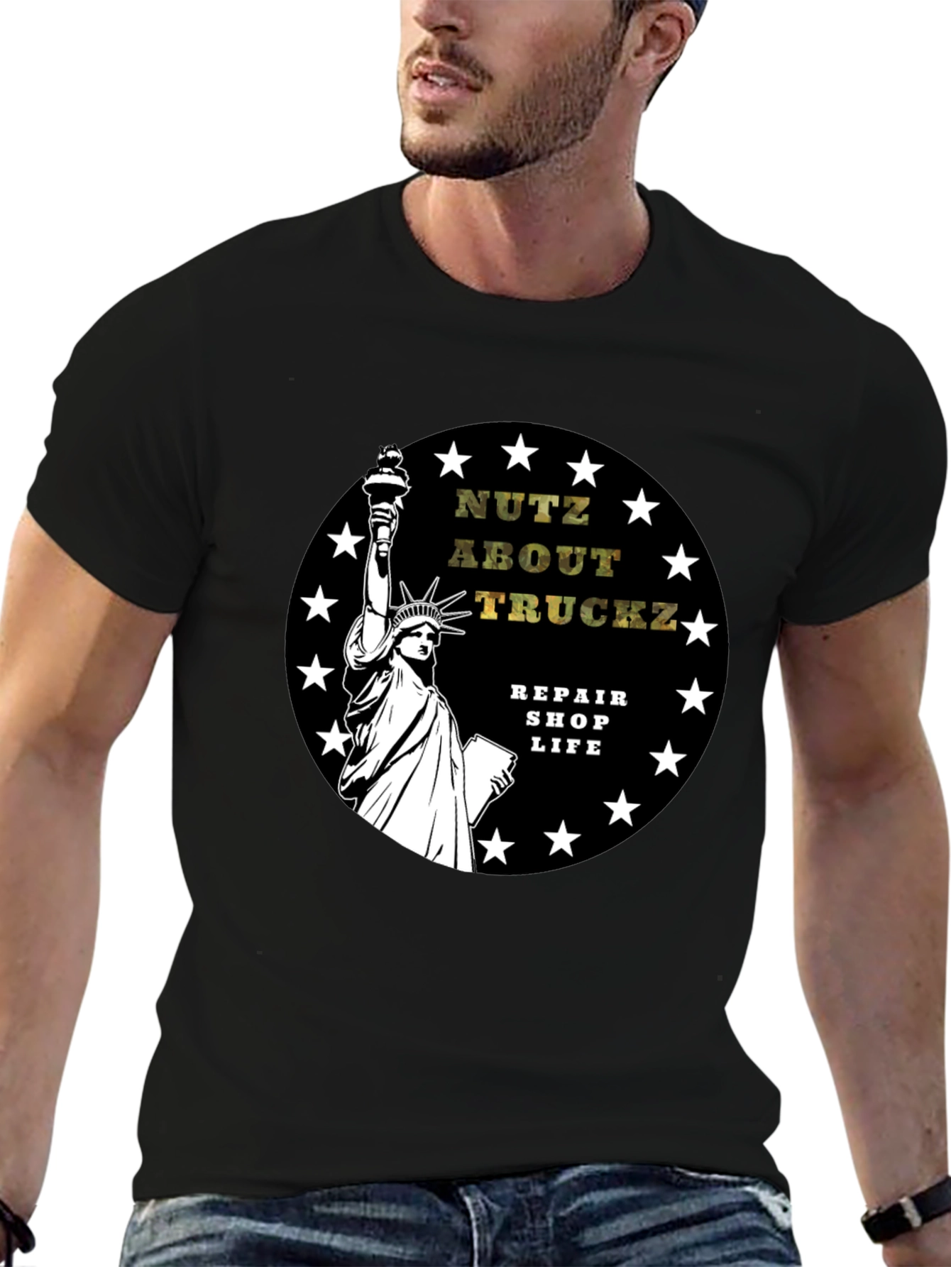 Nutz About Truckz Black Graphic T-Shirt