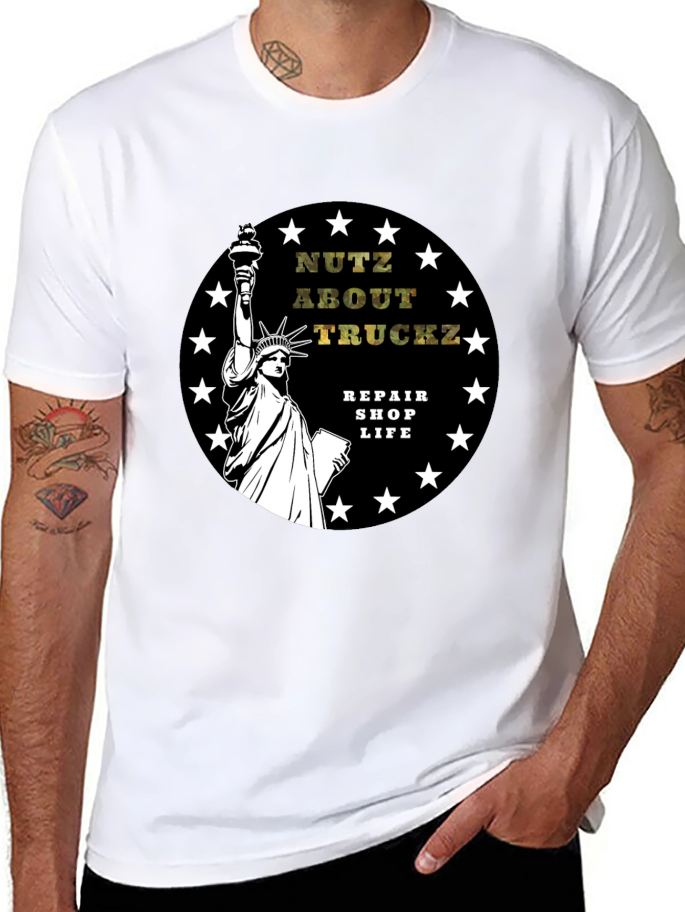 Nutz About Truckz Black Graphic T-Shirt