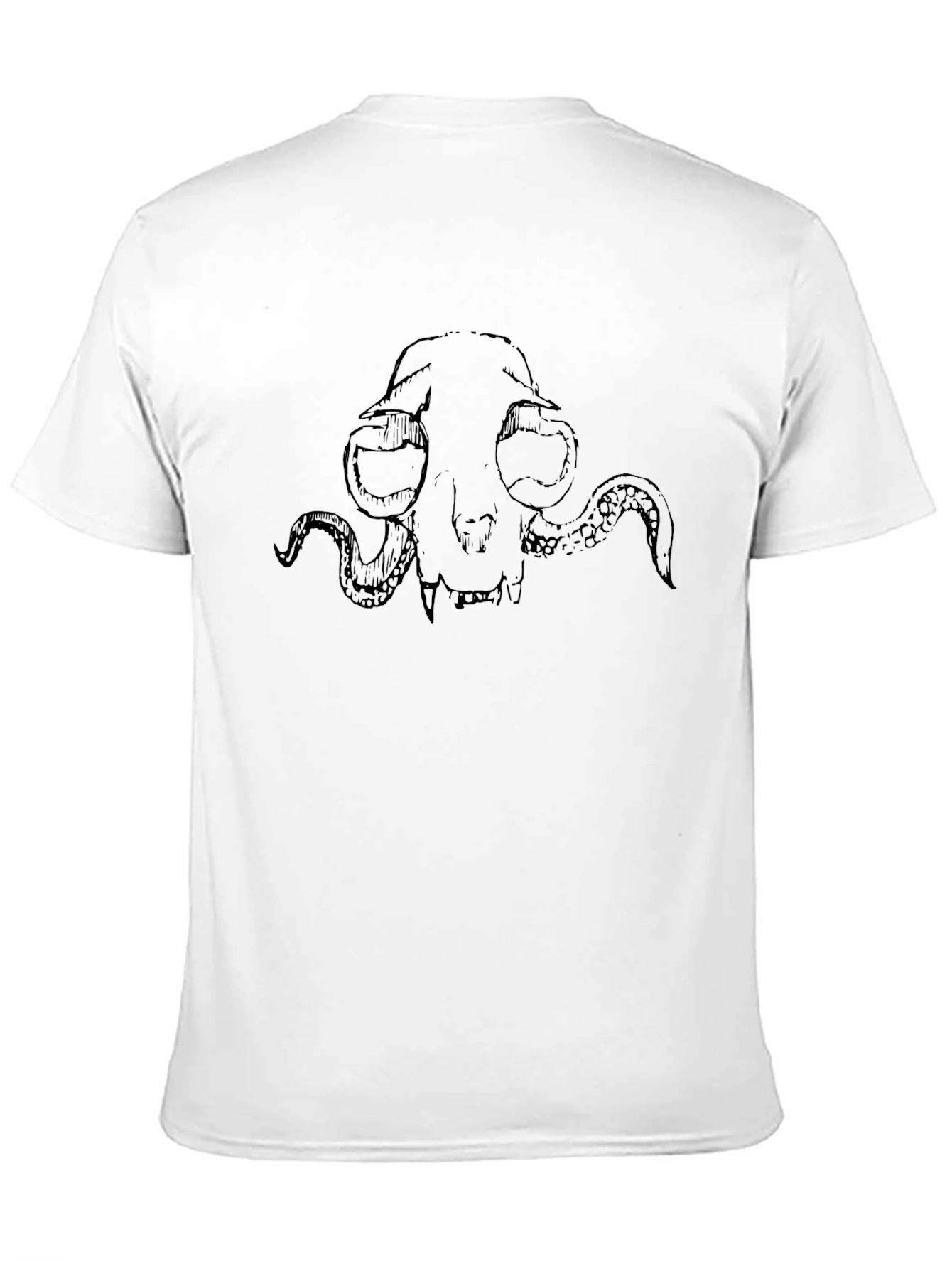 Skull Octopus Graphic Black T-Shirt