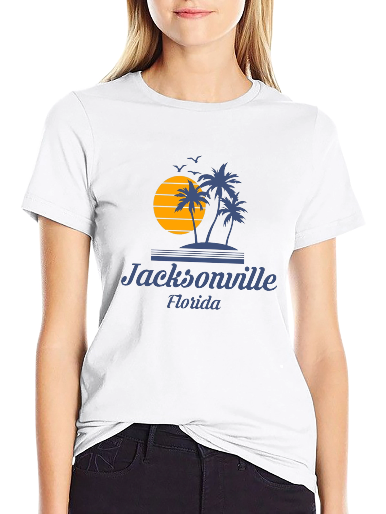 Jacksonville Florida Palm Tree Graphic T-Shirt