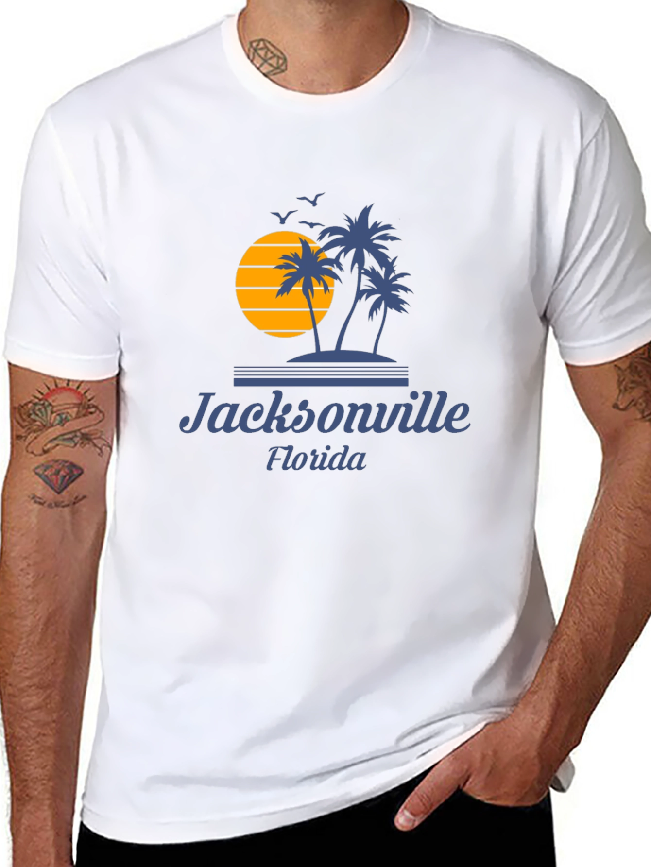 Jacksonville Florida Palm Tree Graphic T-Shirt