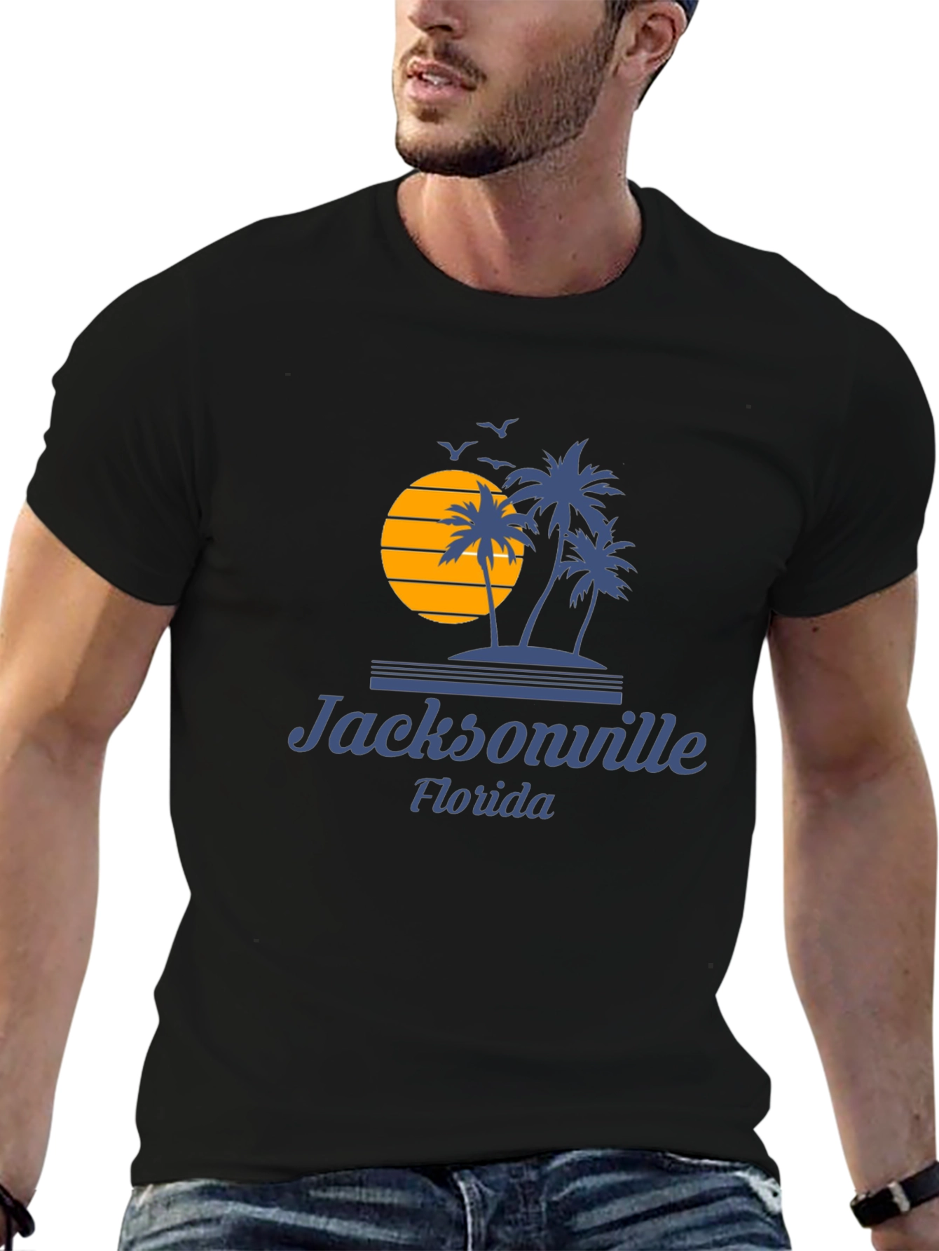 Jacksonville Florida Palm Tree Graphic T-Shirt