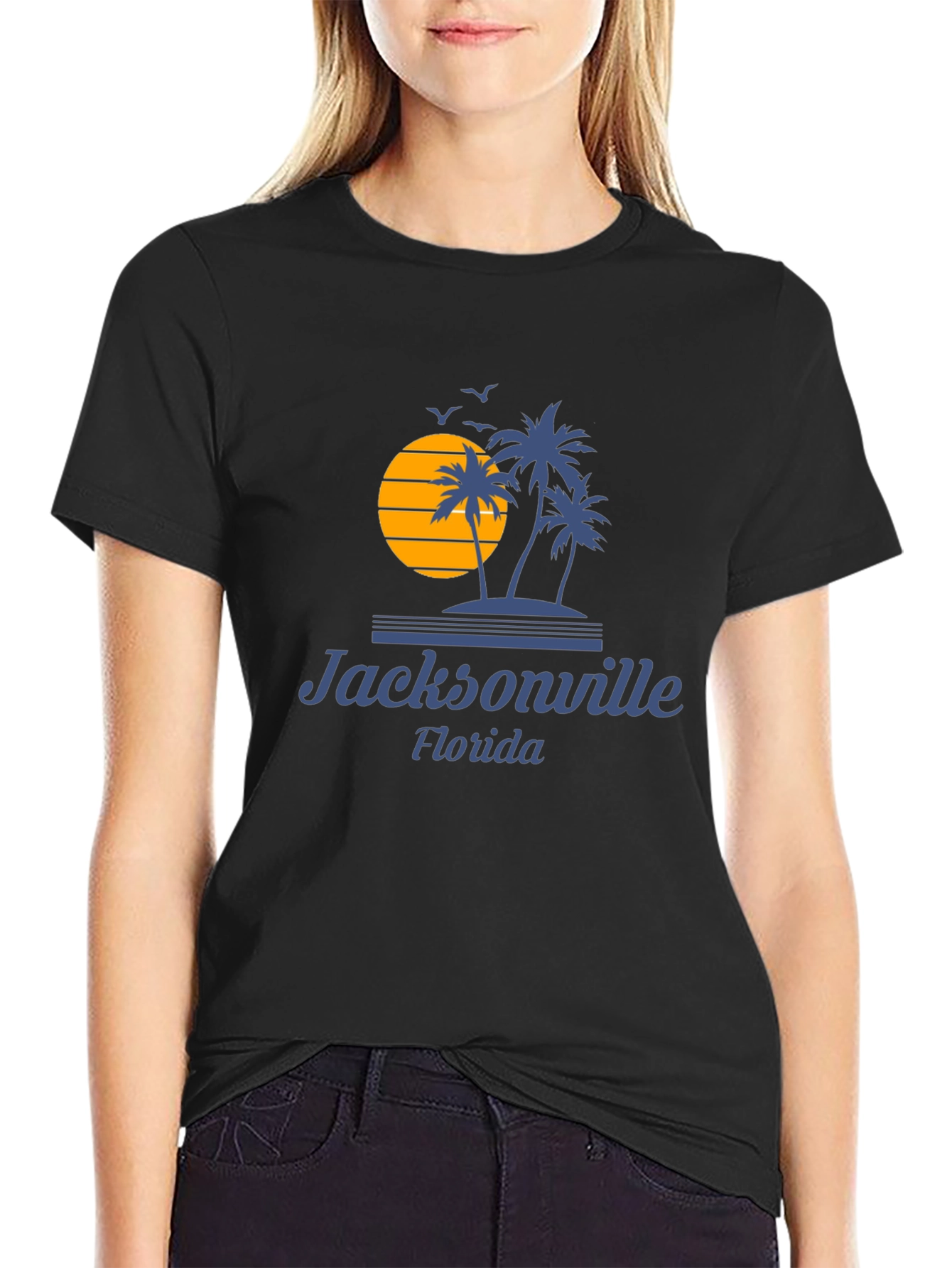 Jacksonville Florida Palm Tree Graphic T-Shirt