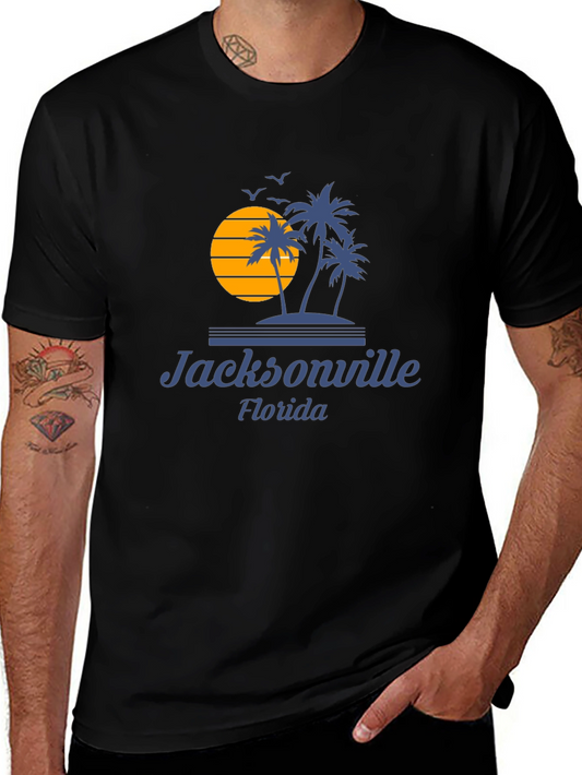Jacksonville Florida Palm Tree Graphic T-Shirt
