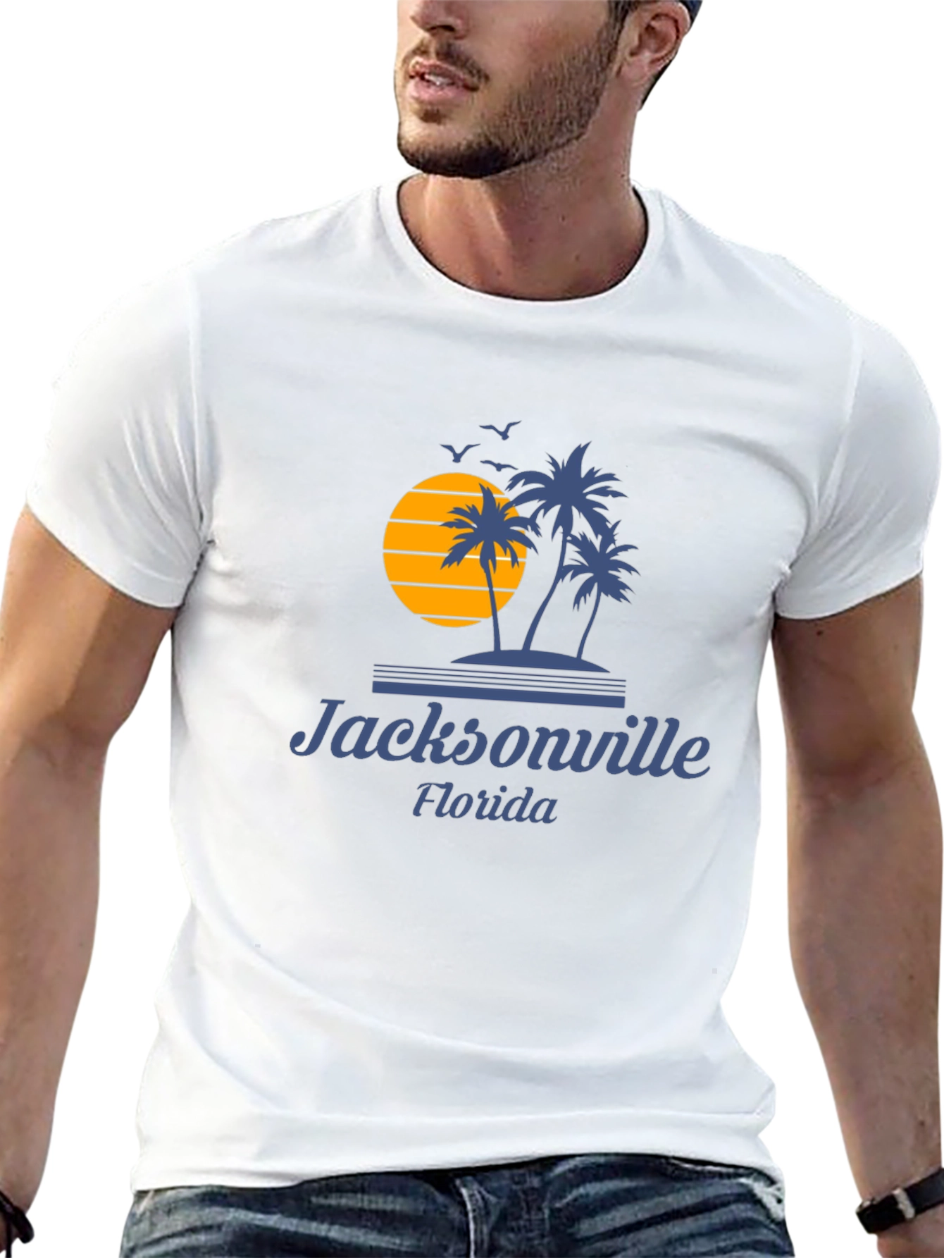Jacksonville Florida Palm Tree Graphic T-Shirt