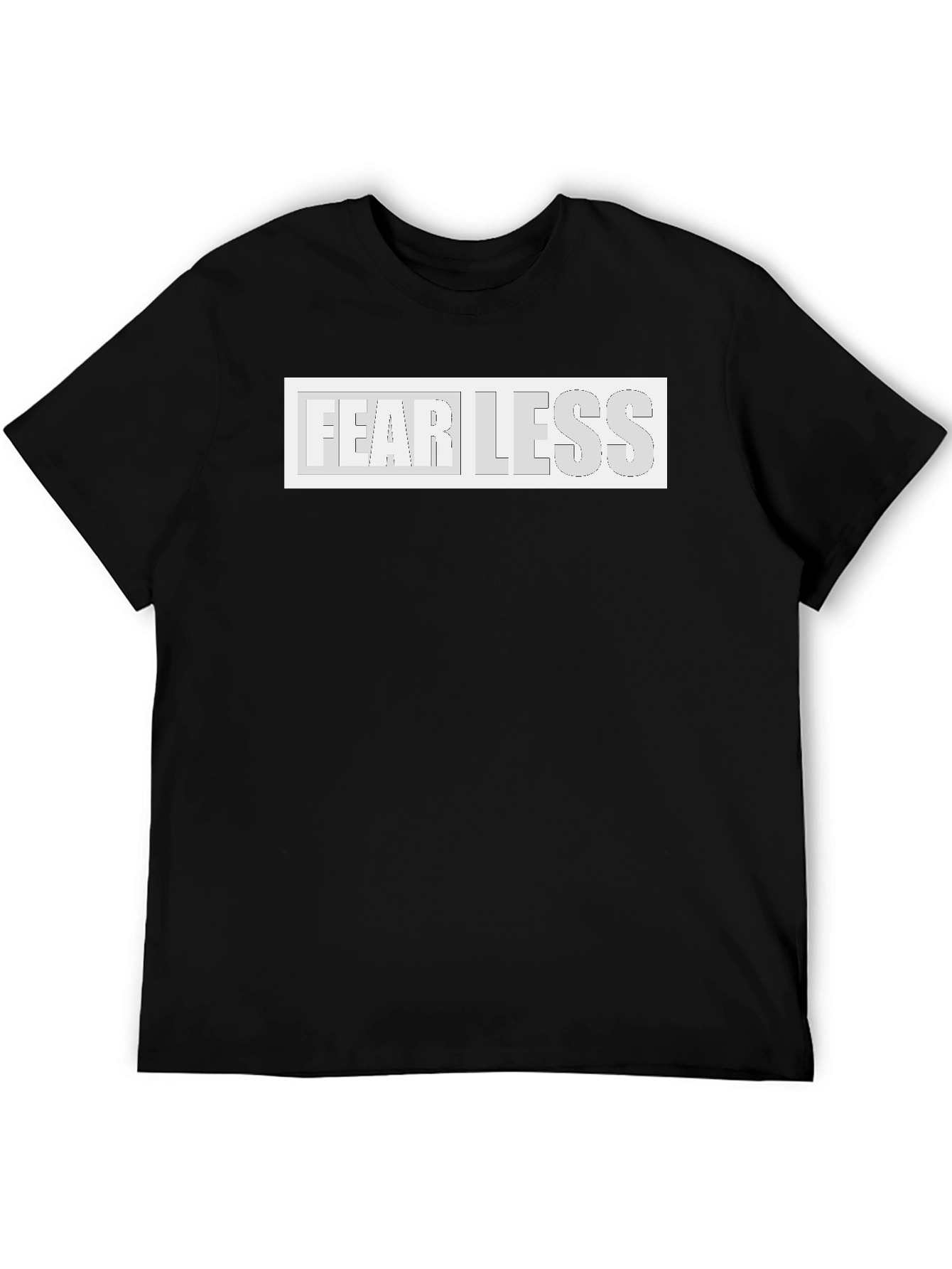 Fearless Graphic Print Black T-Shirt