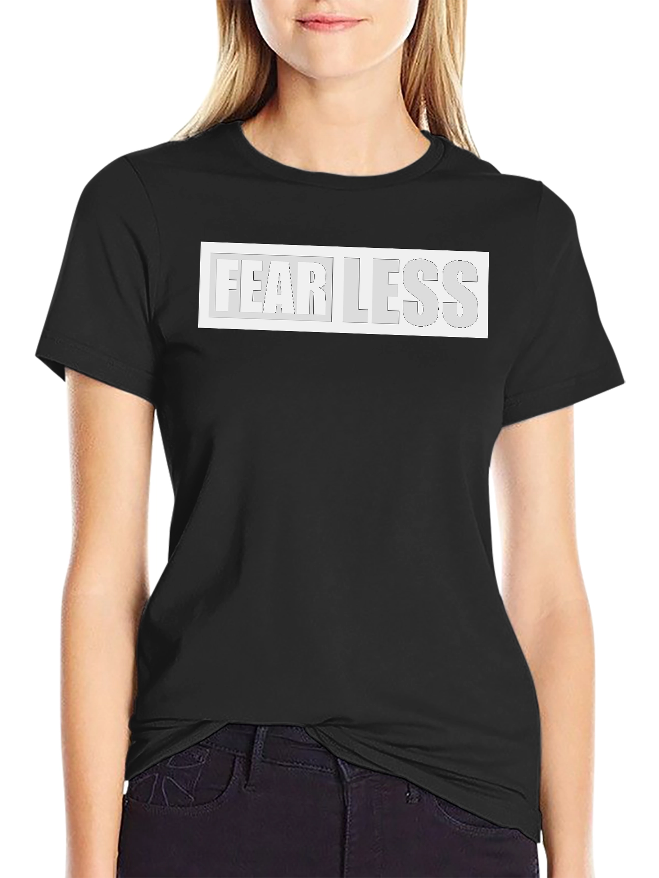 Fearless Graphic Print Black T-Shirt