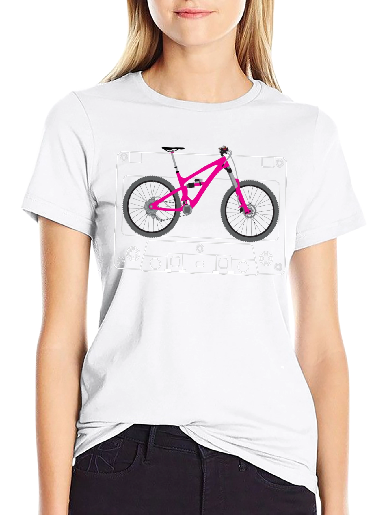 Cassette Tape Mountain Bike T-Shirt
