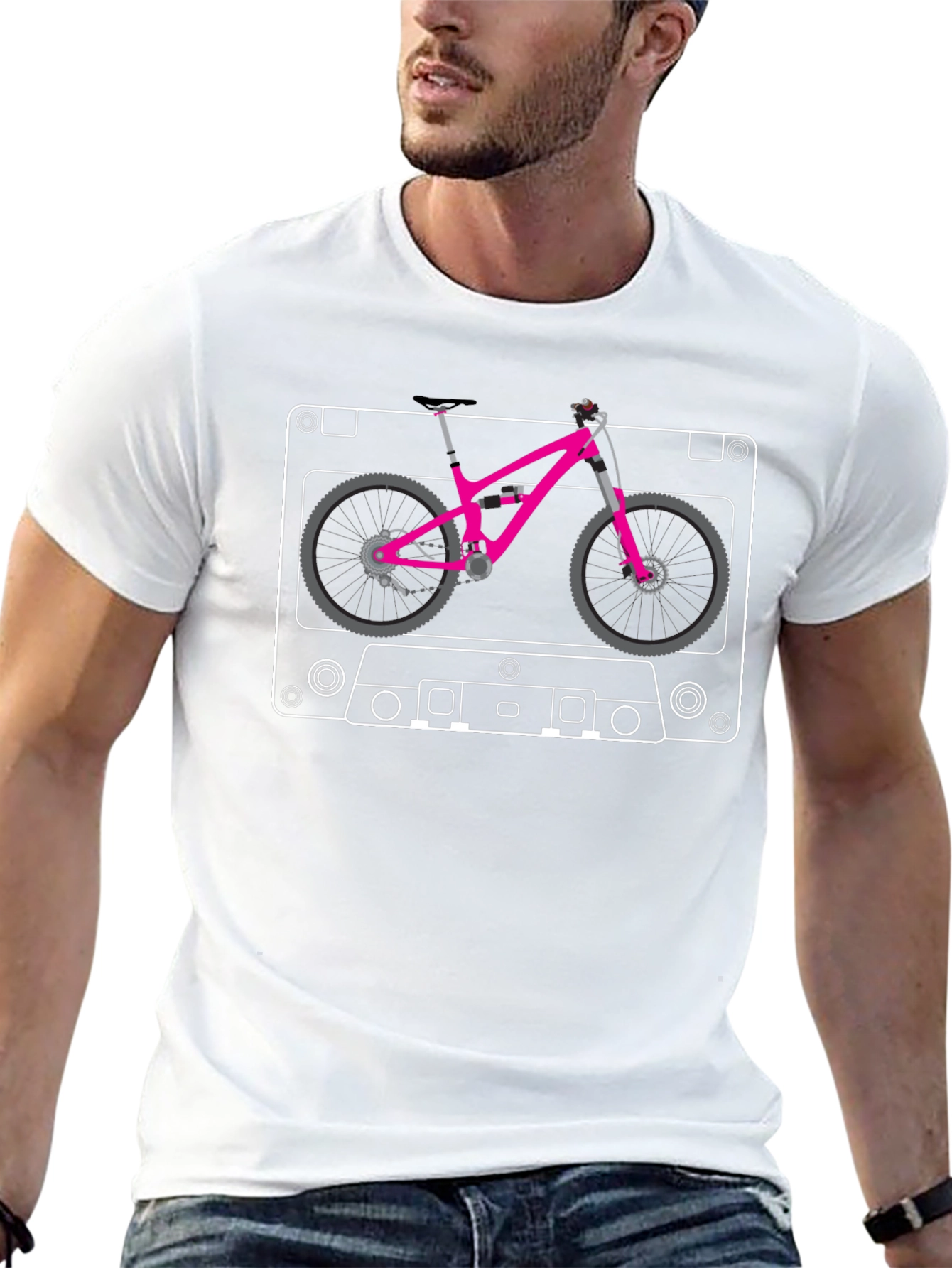 Cassette Tape Mountain Bike T-Shirt