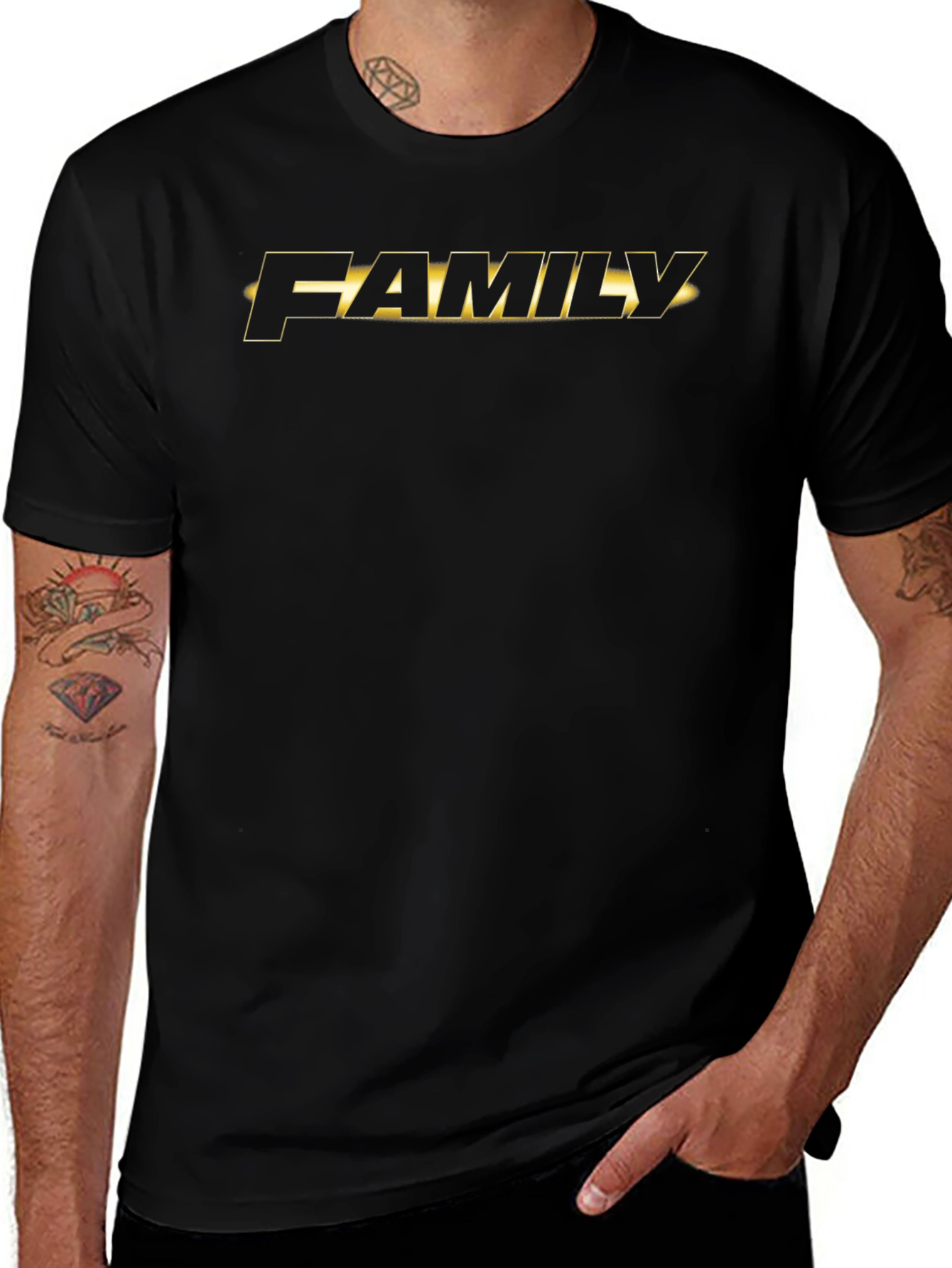 Family Graphic Tee - Black