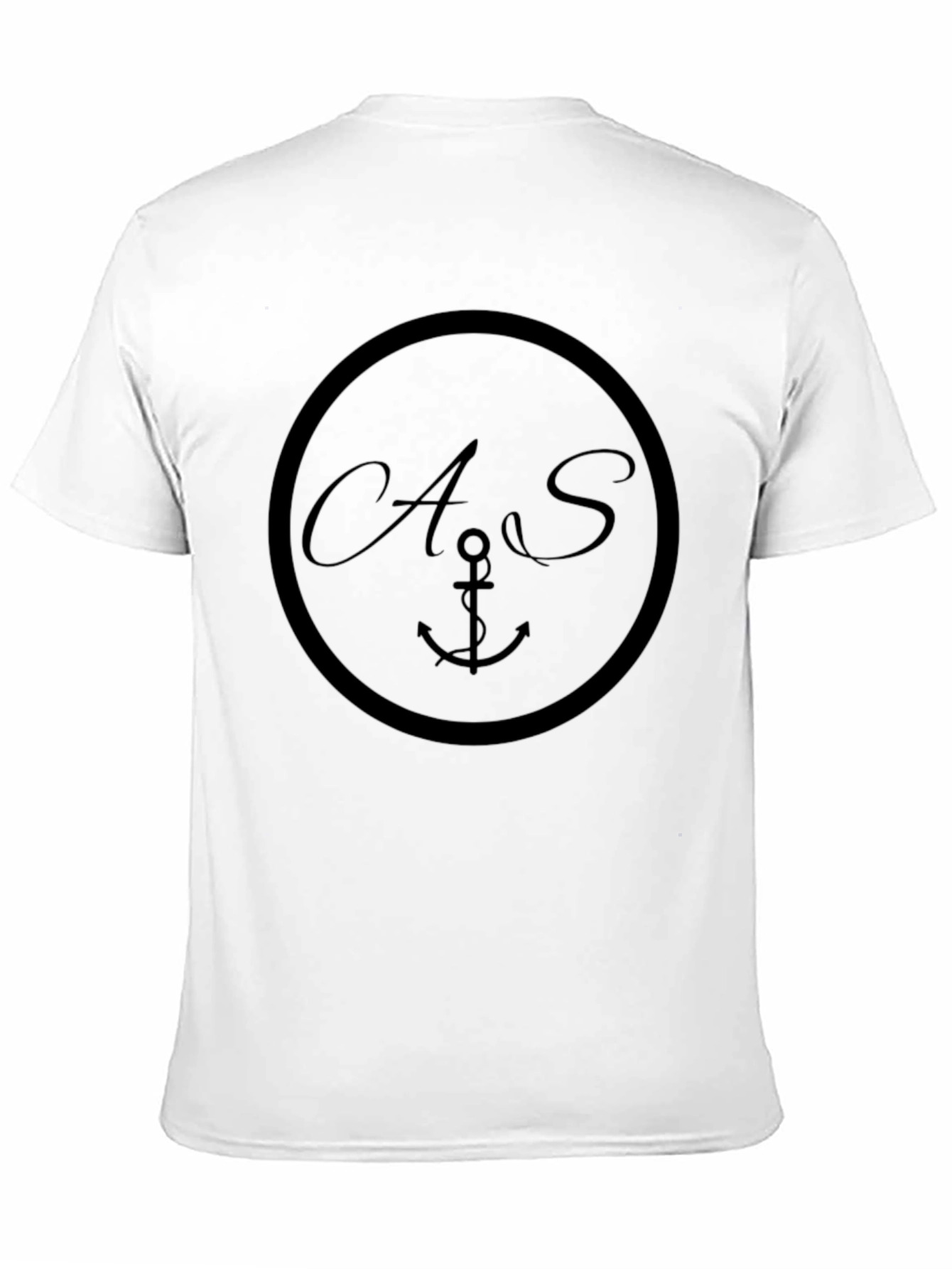 Nautical Anchor Circle Graphic Tee - Black