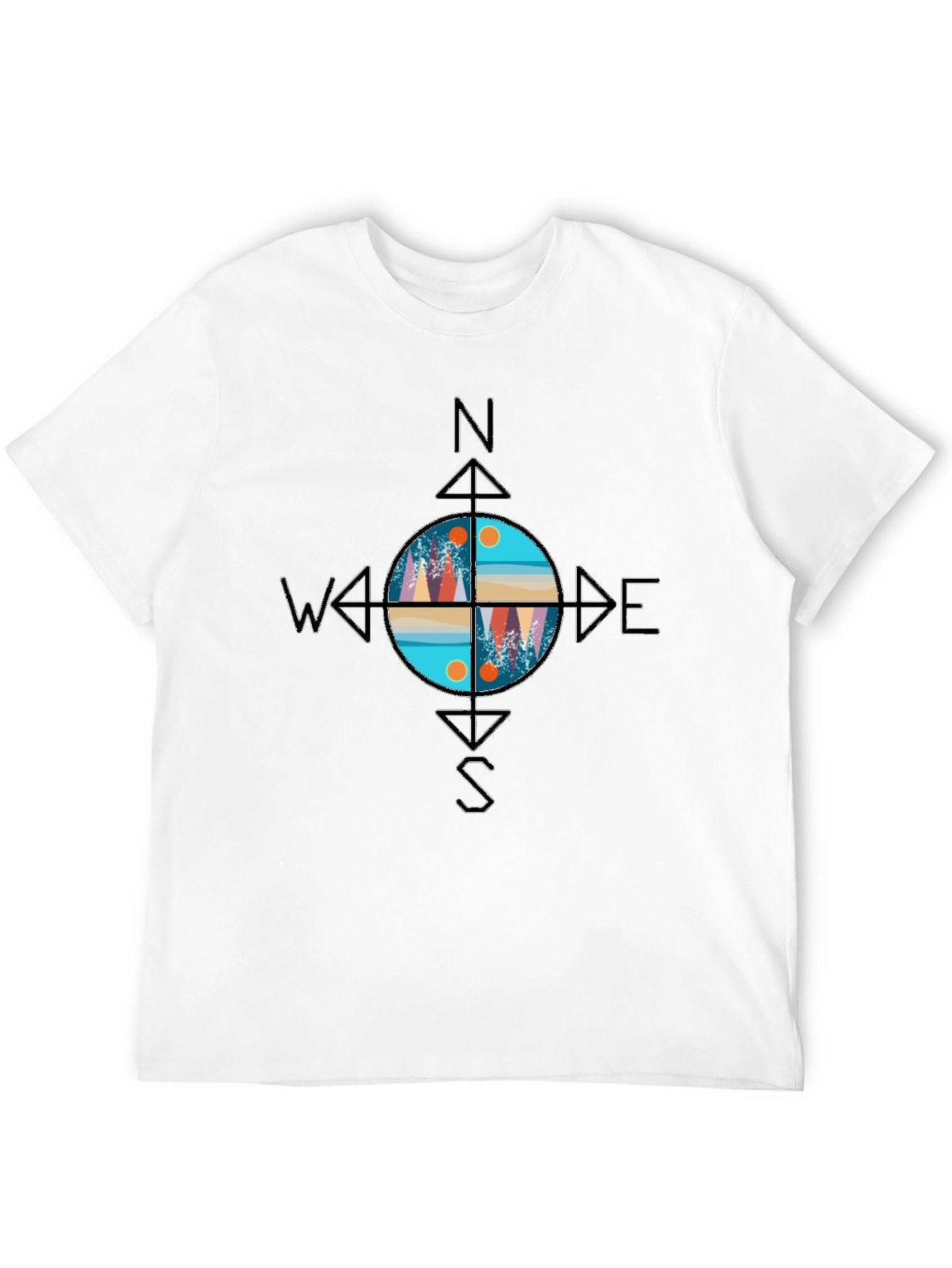 Compass Graphic T-Shirt - Adventure Awaits!
