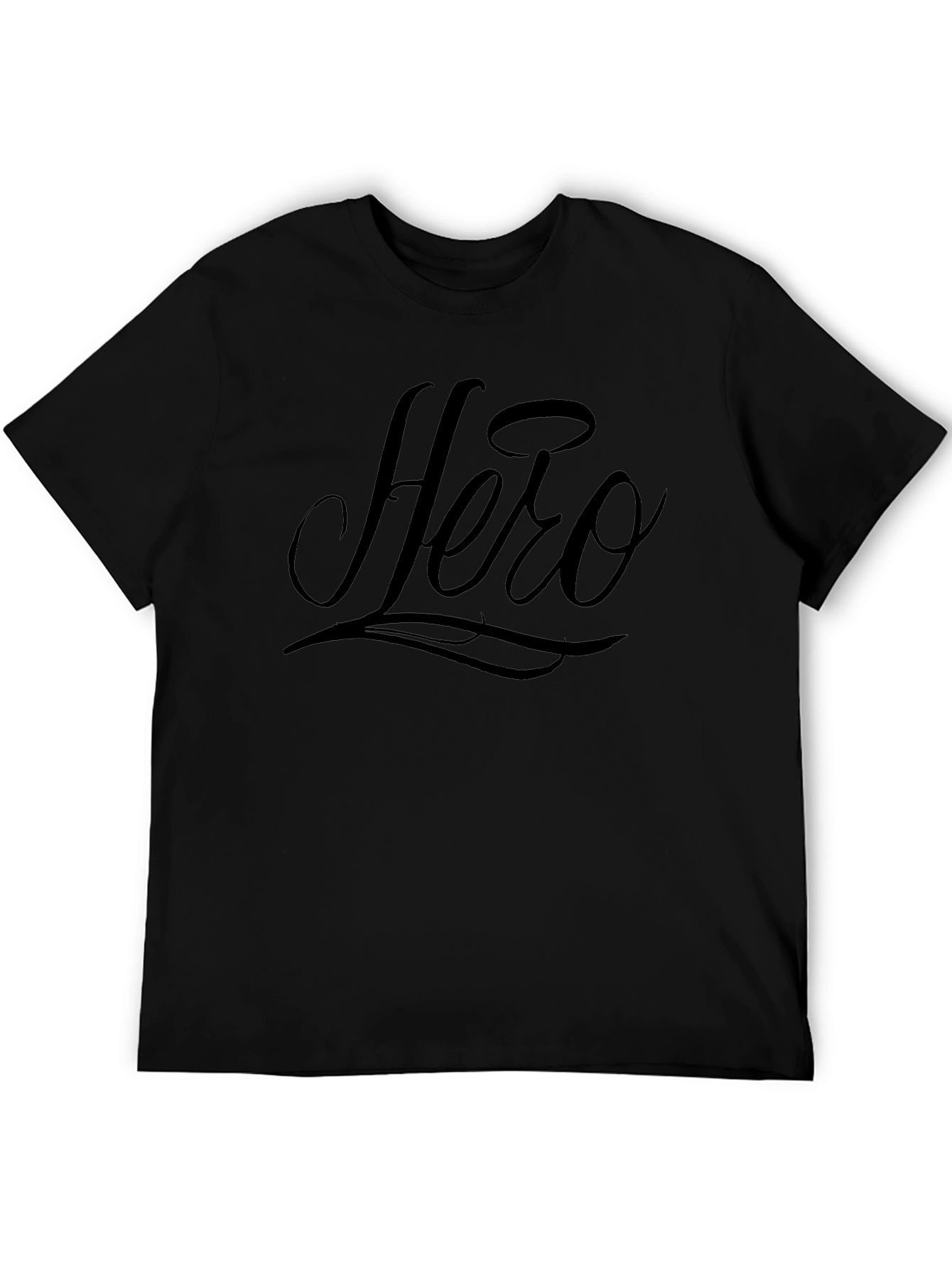 Hero Script Black T-Shirt Casual Menswear