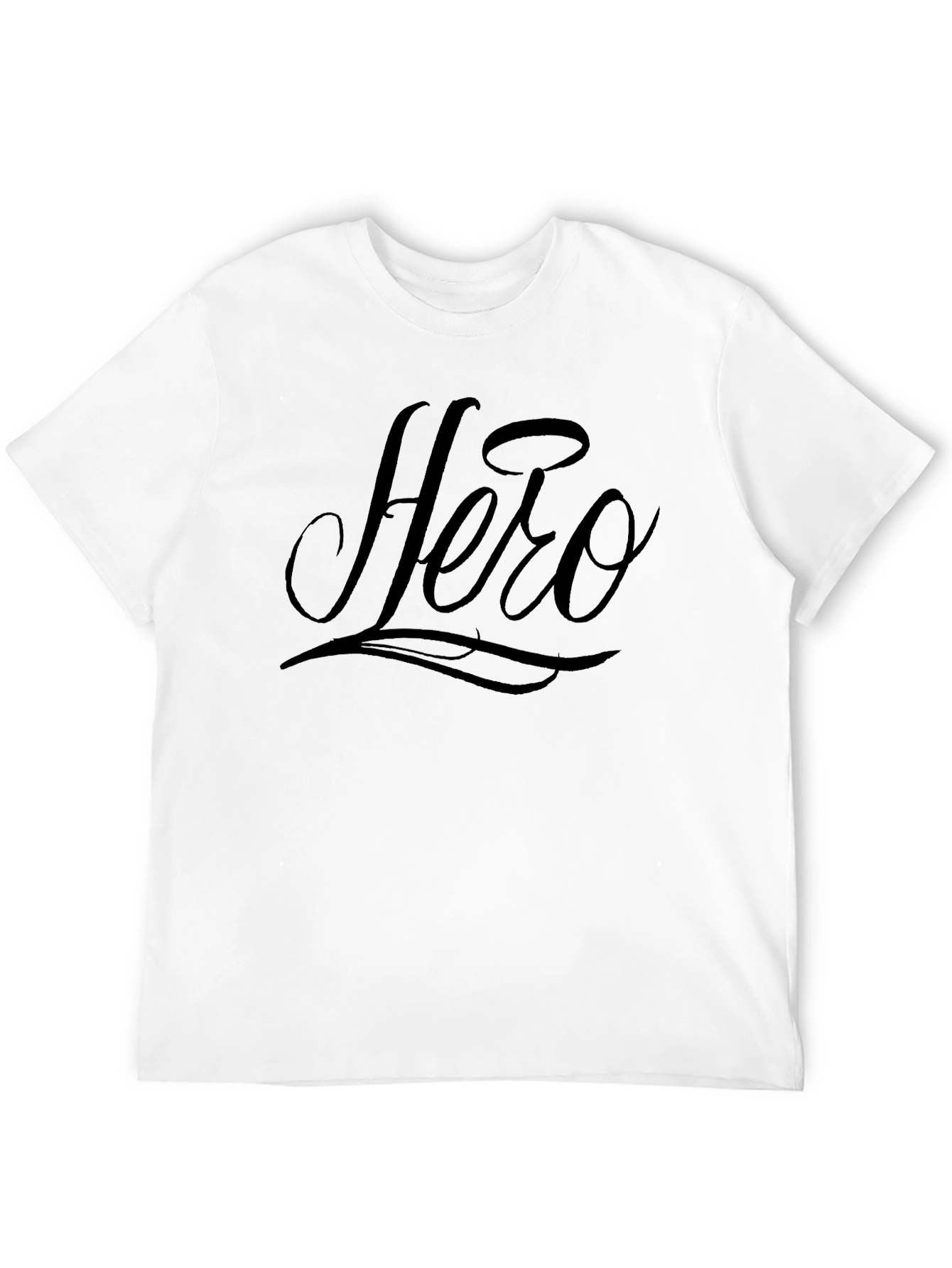Hero Script Black T-Shirt Casual Menswear