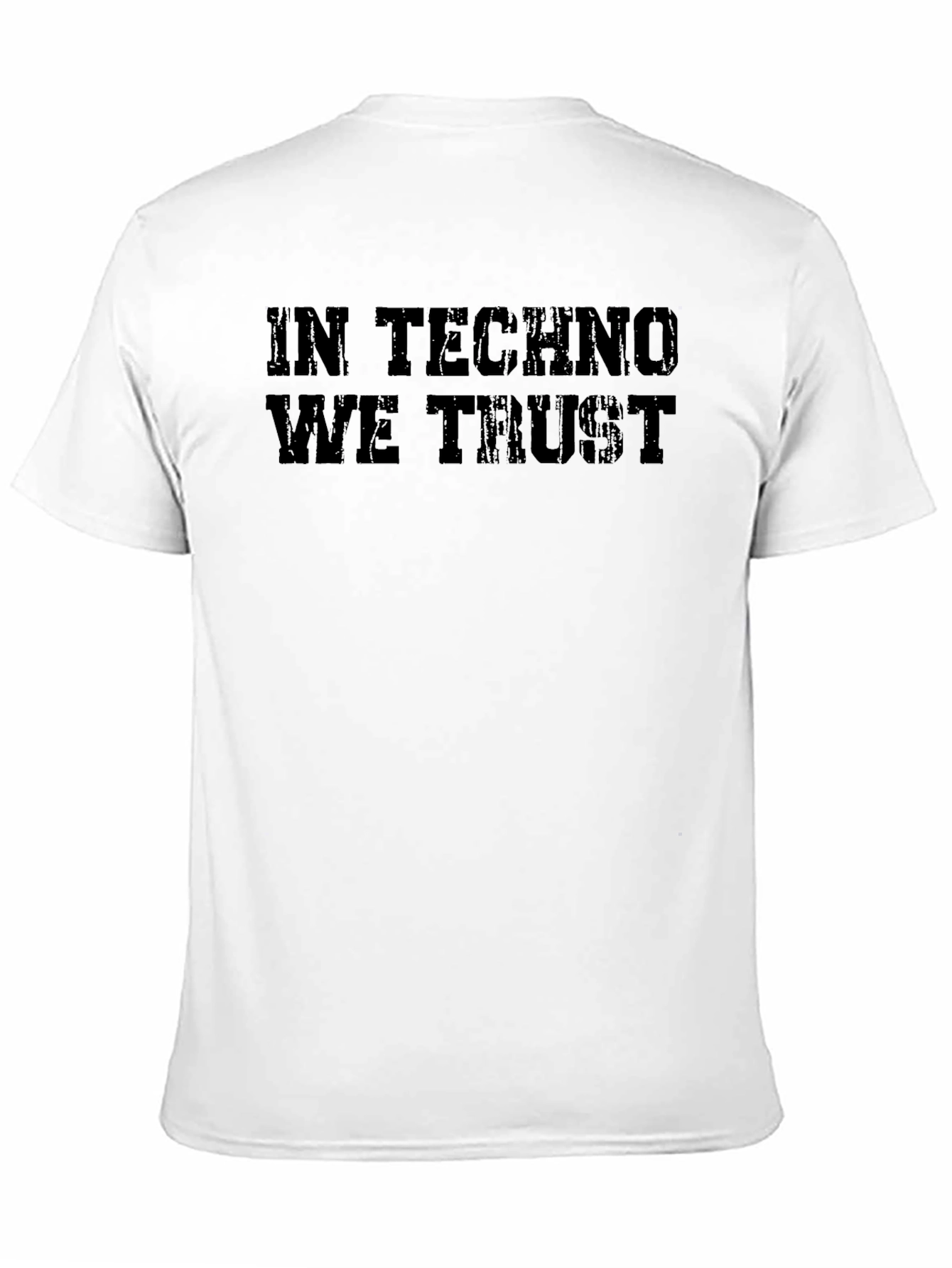In Techno We Trust Black Graphic Tee