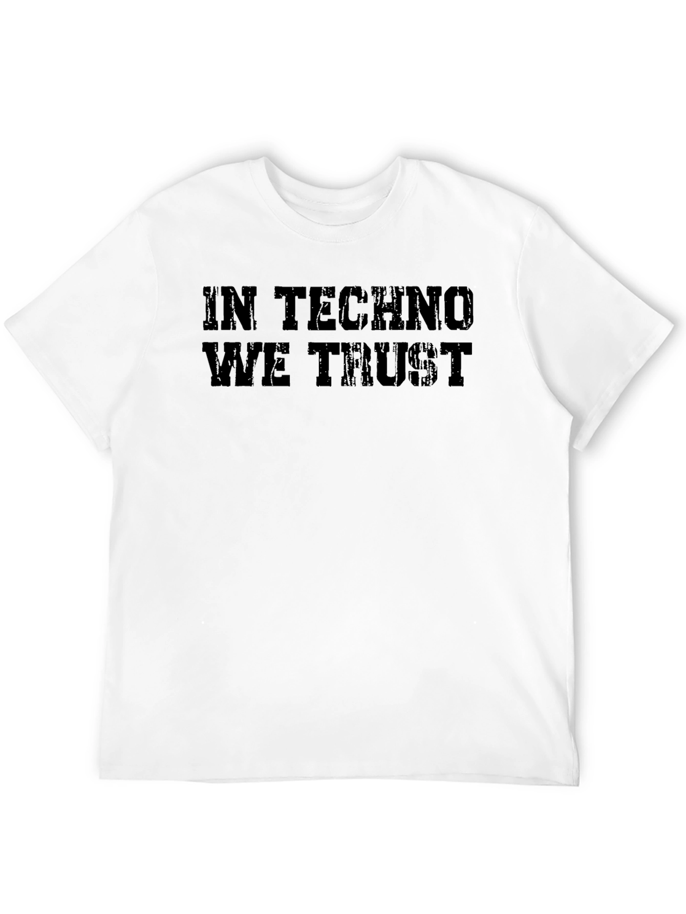 In Techno We Trust Black Graphic Tee
