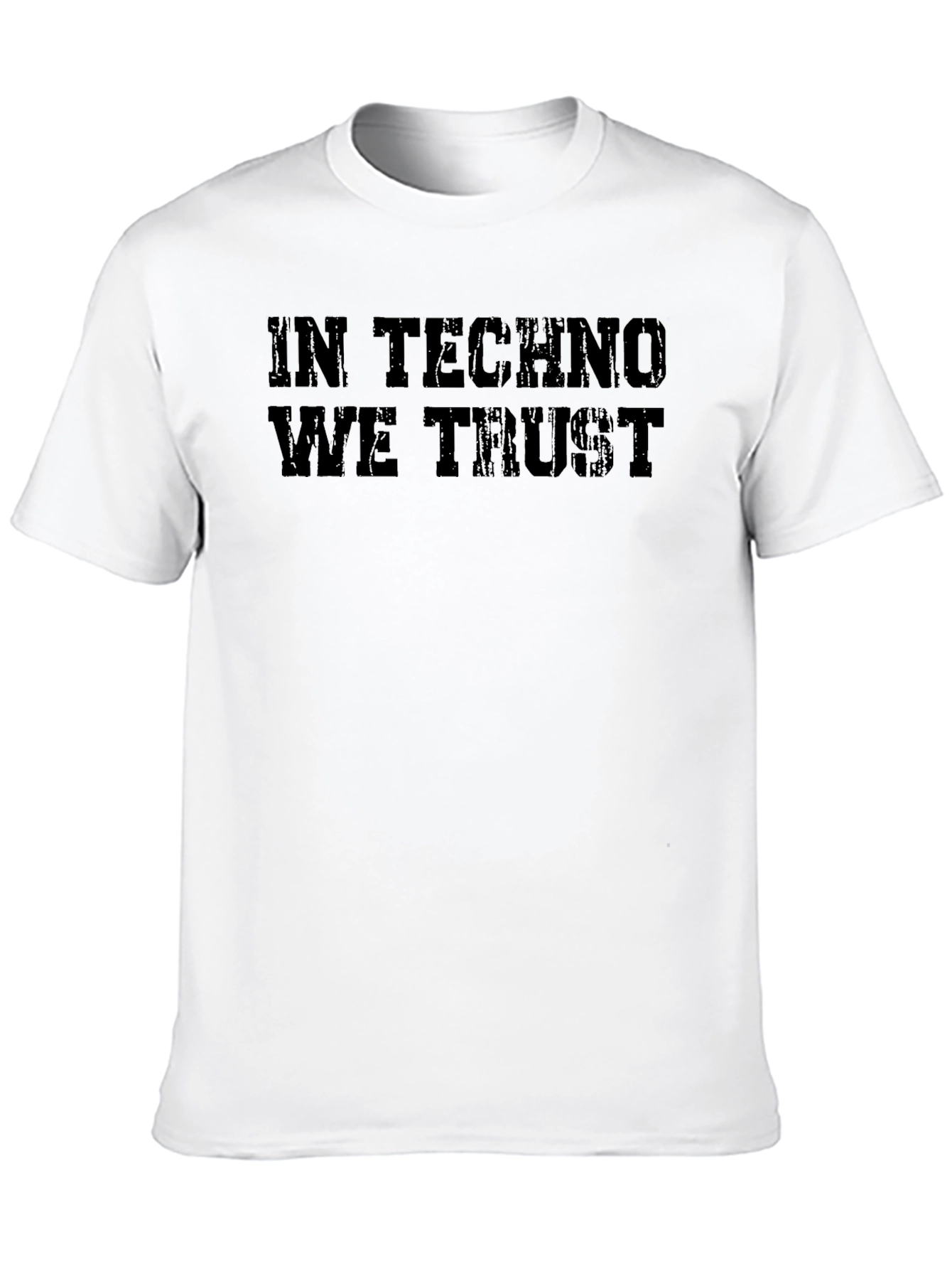 In Techno We Trust Black Graphic Tee