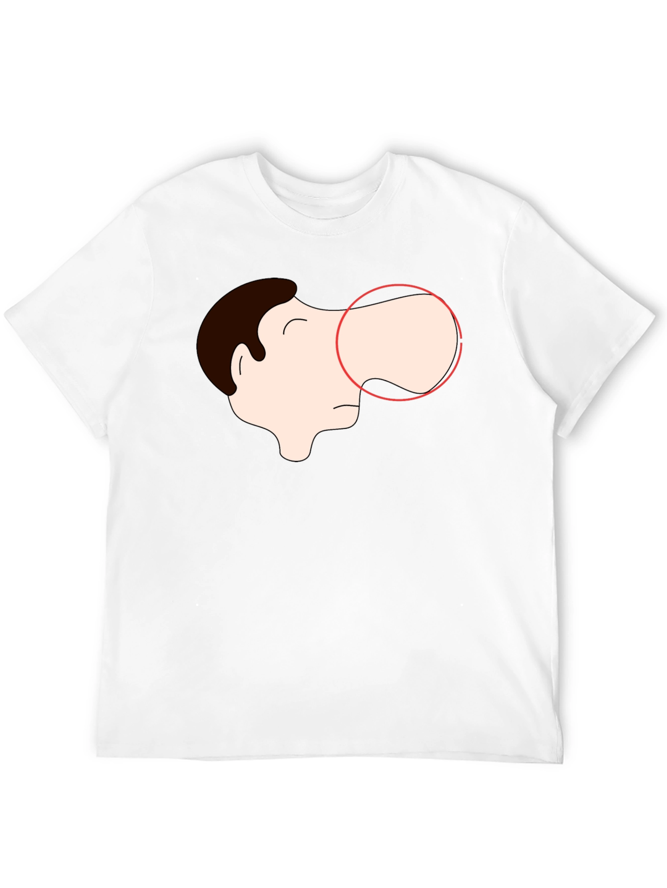 Cartoon Face Graphic Tee - Black