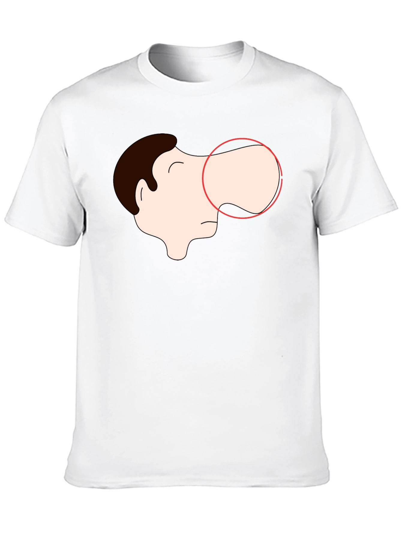 Cartoon Face Graphic Tee - Black