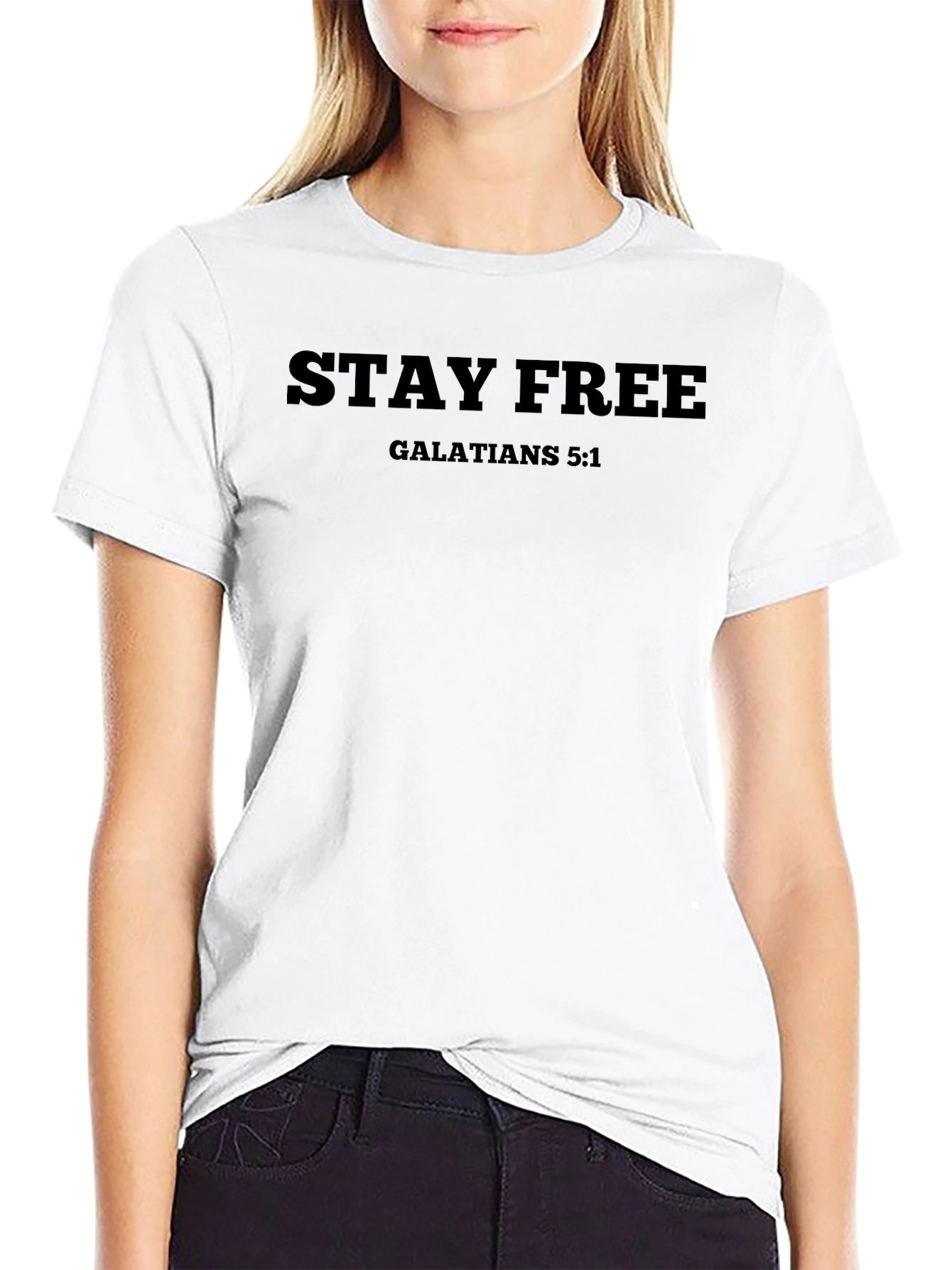 Stay Free Galatians 5:1 Graphic T-Shirt