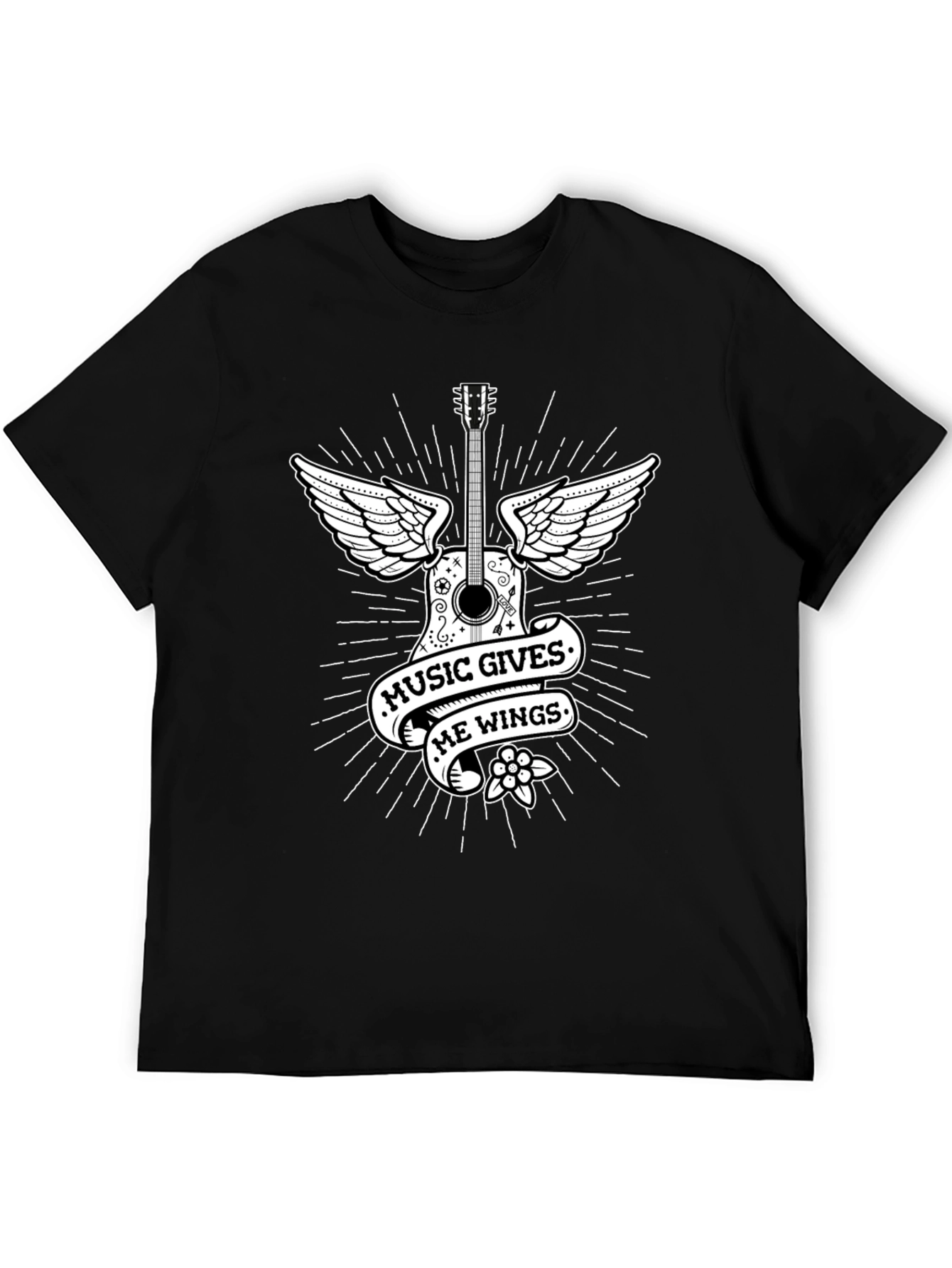 Music Gives Me Wings T-Shirt - Guitar Graphic Tee