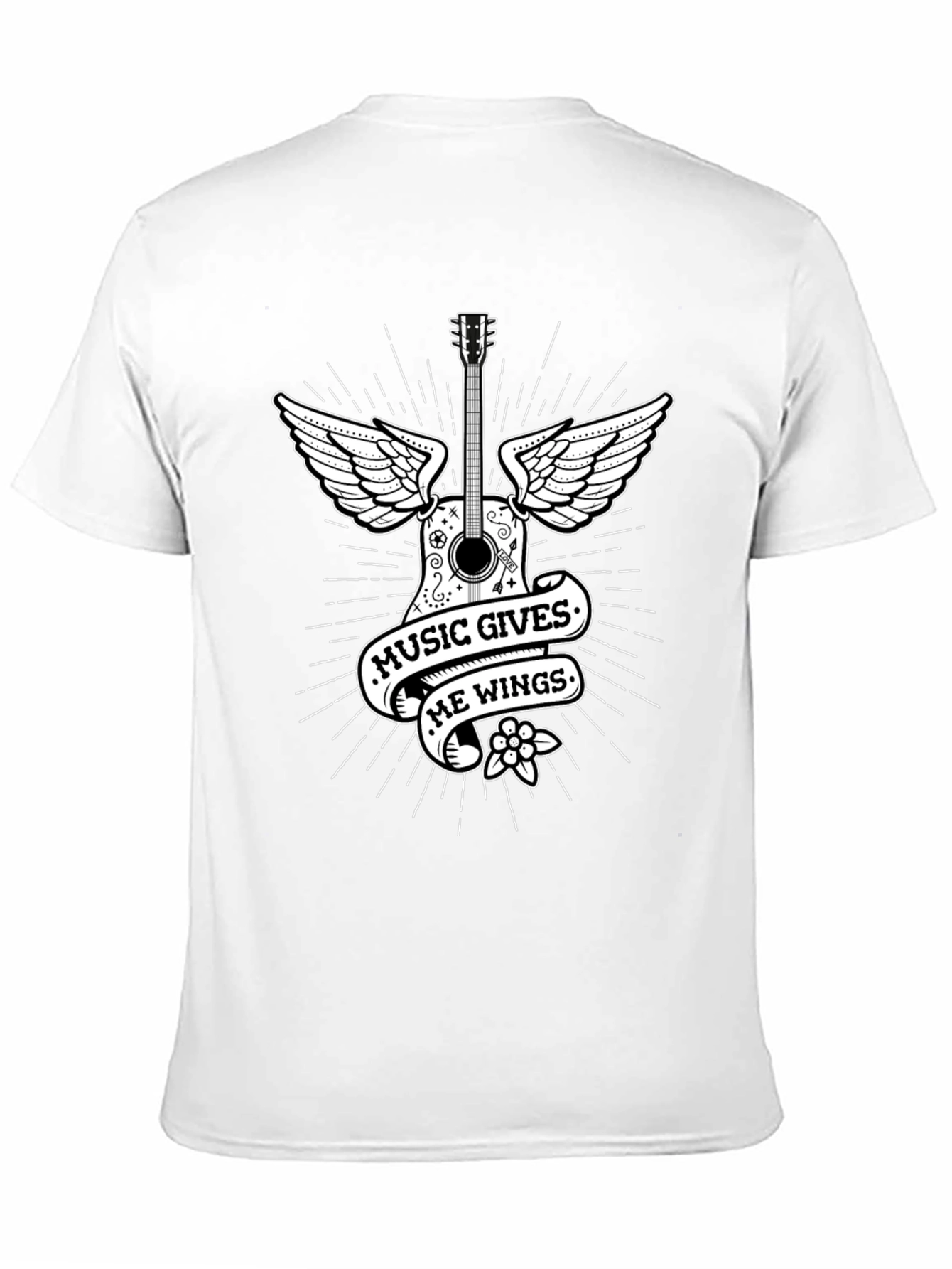 Music Gives Me Wings T-Shirt - Guitar Graphic Tee