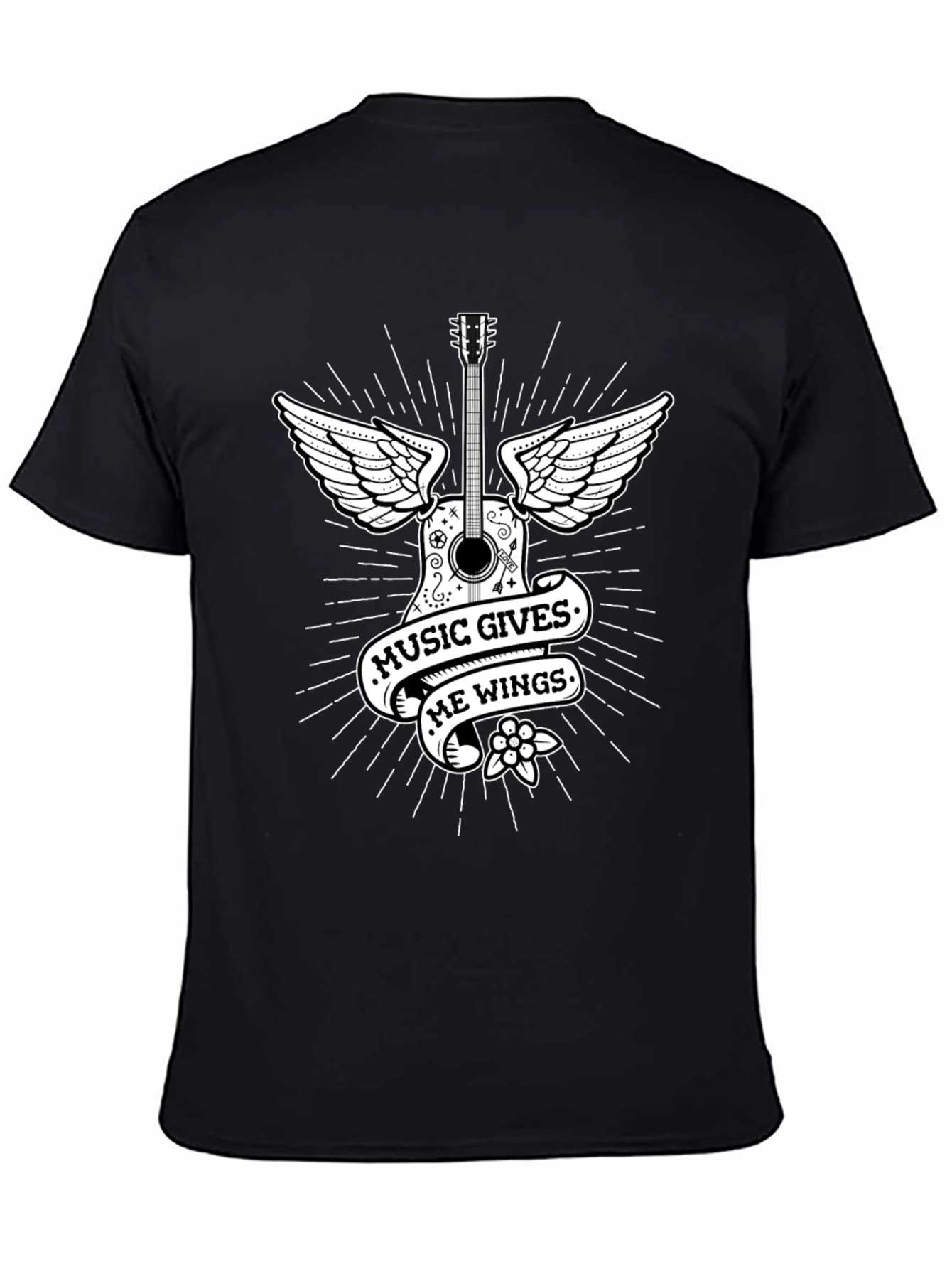 Music Gives Me Wings T-Shirt - Guitar Graphic Tee