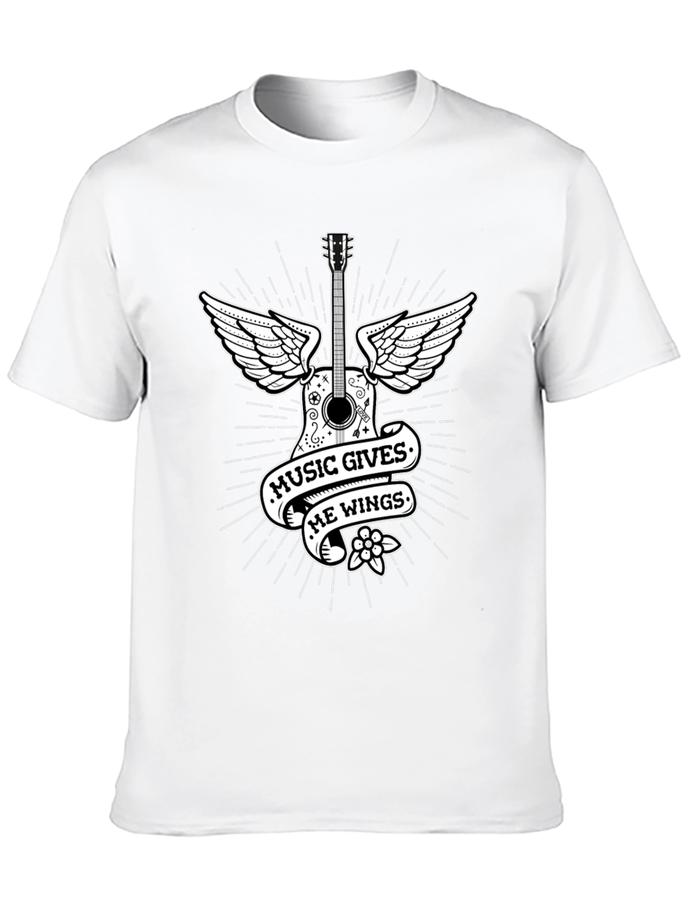 Music Gives Me Wings T-Shirt - Guitar Graphic Tee