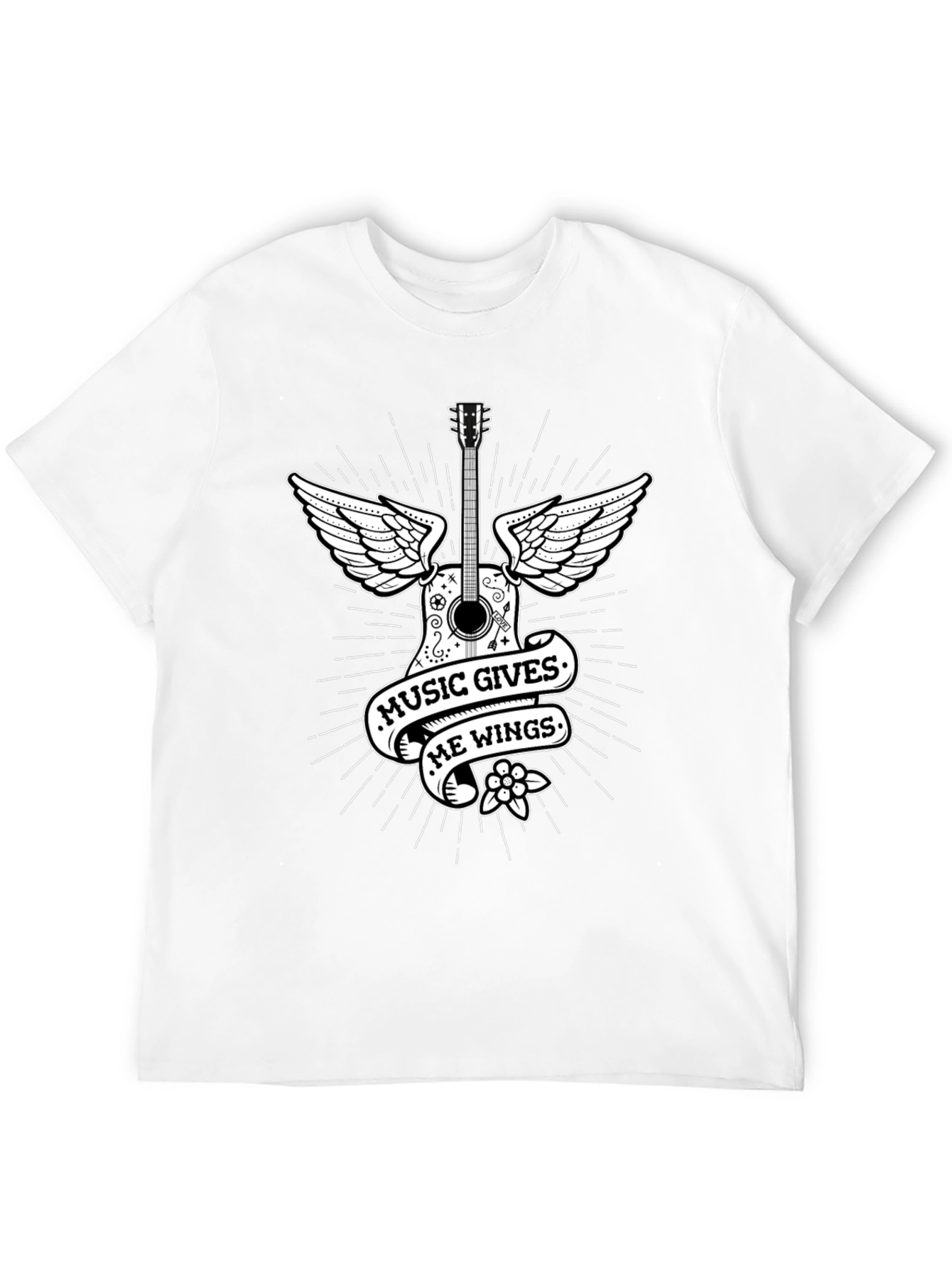 Music Gives Me Wings T-Shirt - Guitar Graphic Tee